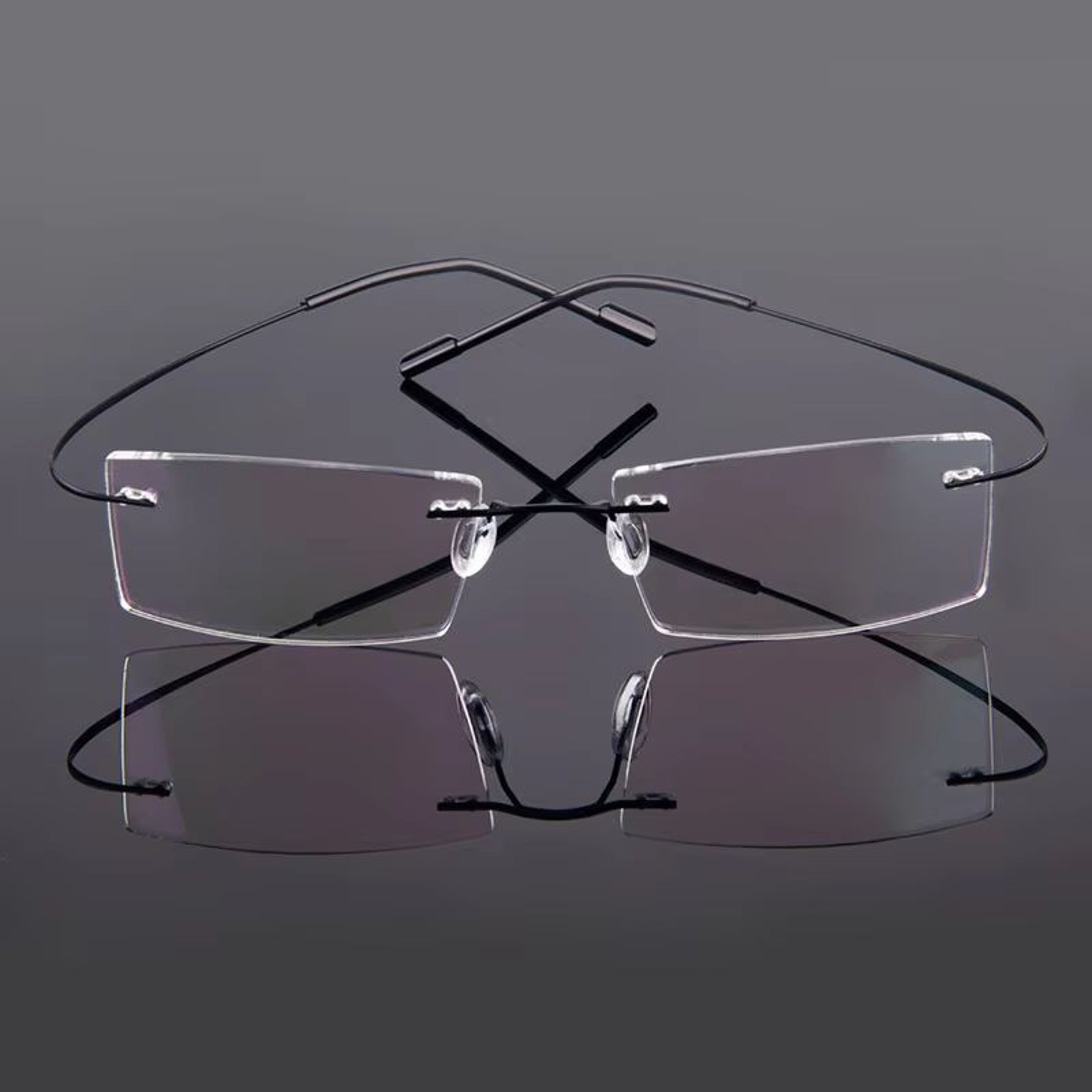 Gmei Rimless Optical Glasses  Ultralight Flexible Memory Alloy Eyeglass Frames For Men  Women 1