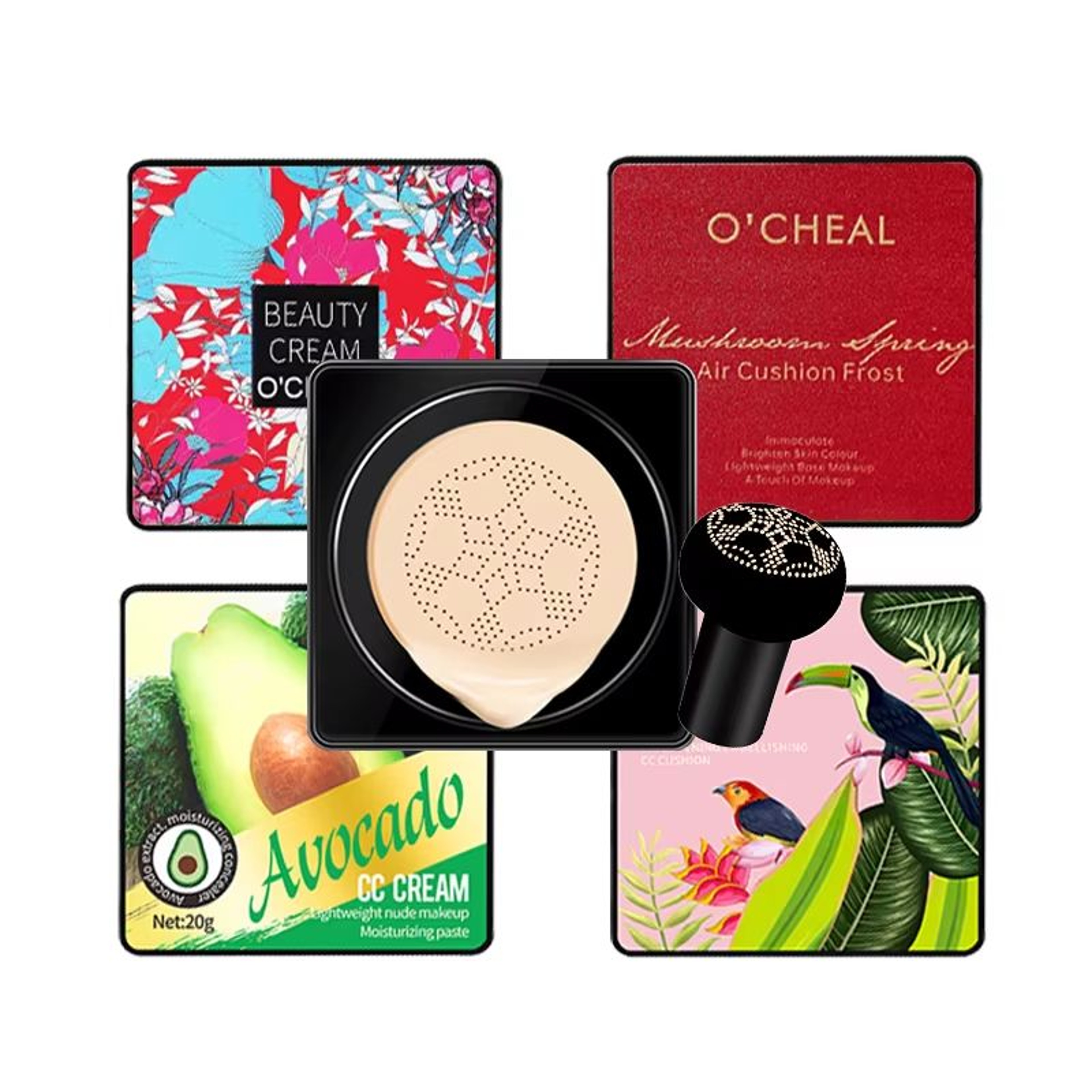 OCHEAL Mushroom Head BB Cream Foundation  Smooth Face Makeup Concealer Cushion Compact 0