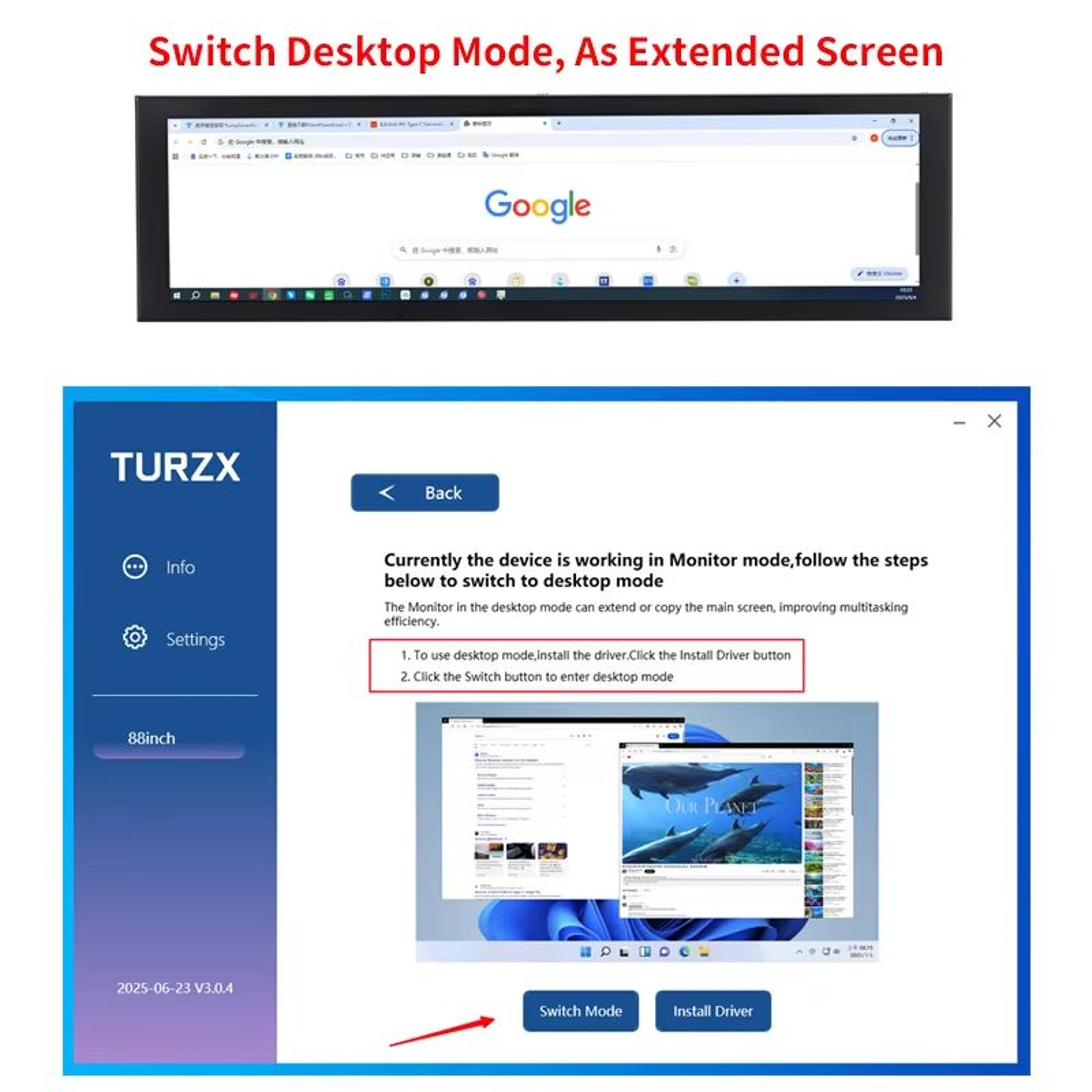 UltraCompact 88 Inch IPS USBC Secondary Smart Display  Portable Monitor For Laptop  Desktop 1