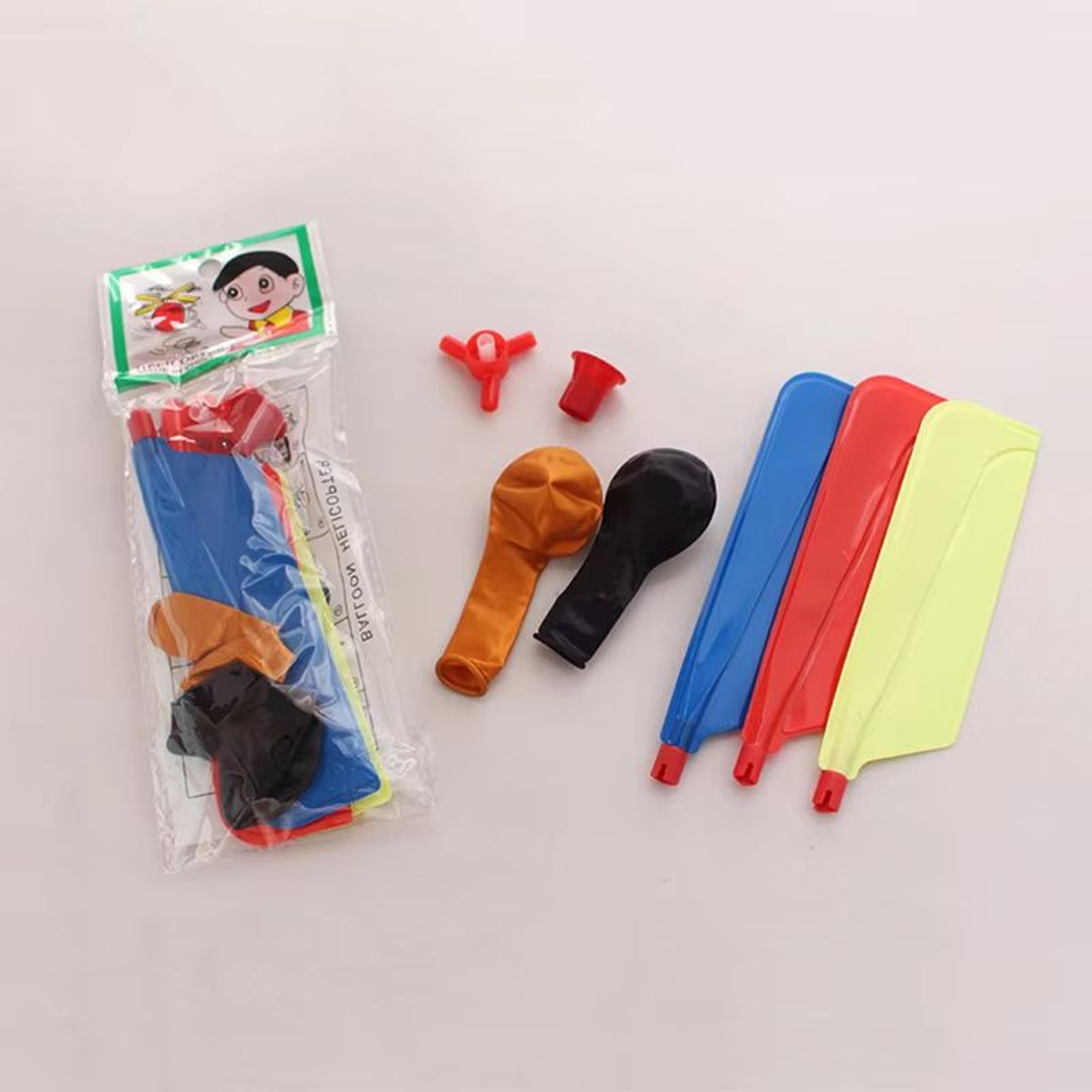 SkySpin Balloon Helicopter Toy Set  6 Pieces Outdoor Flying Fun For Kids 3