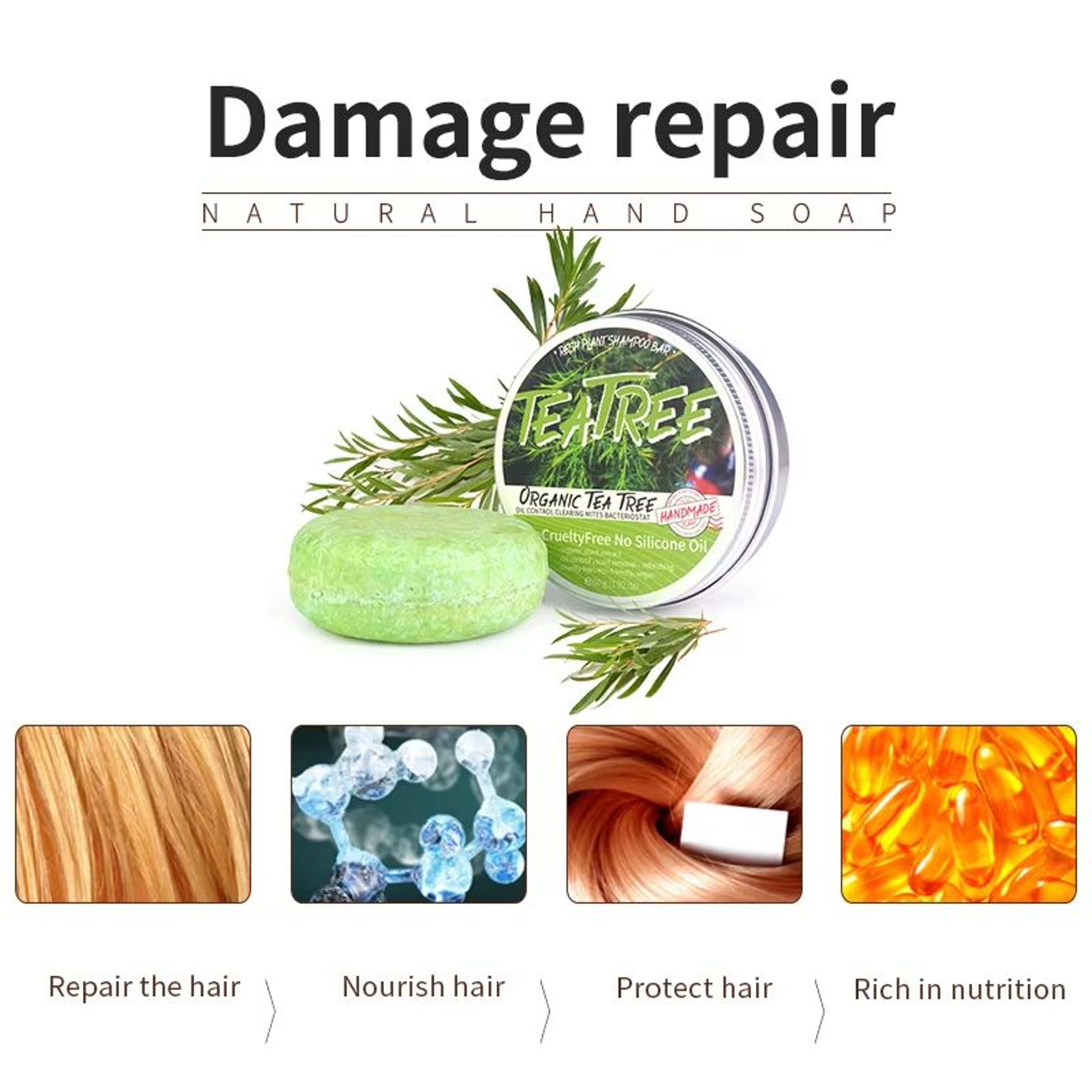 Purify  Balance TeaTree Oil Plant Shampoo  Refreshing Scalp  Stronger Hair 1