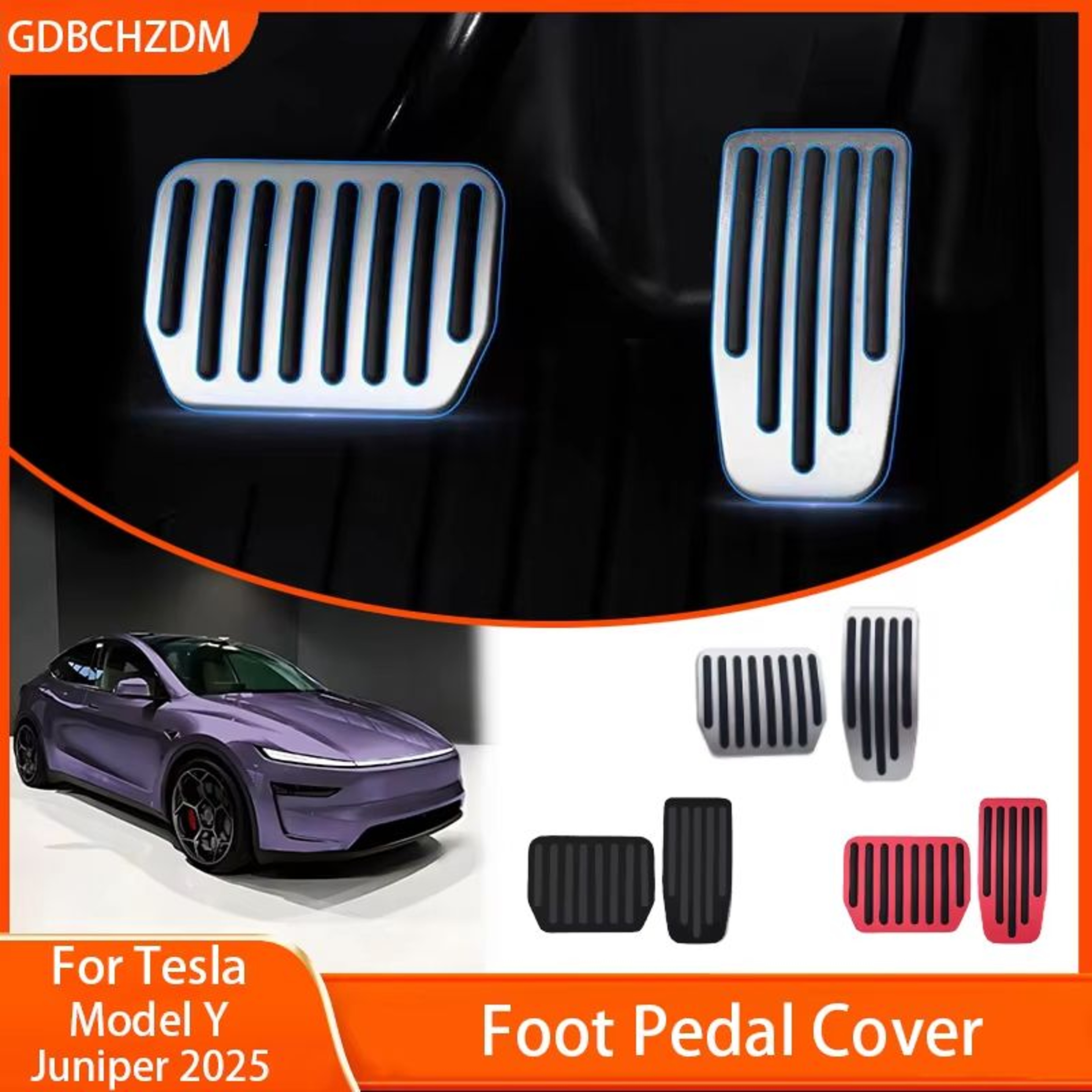 Tesla Model Y Juniper 2025 Performance Pedal Set  NonSlip Aluminum Foot Covers For Accelerator Brak 0