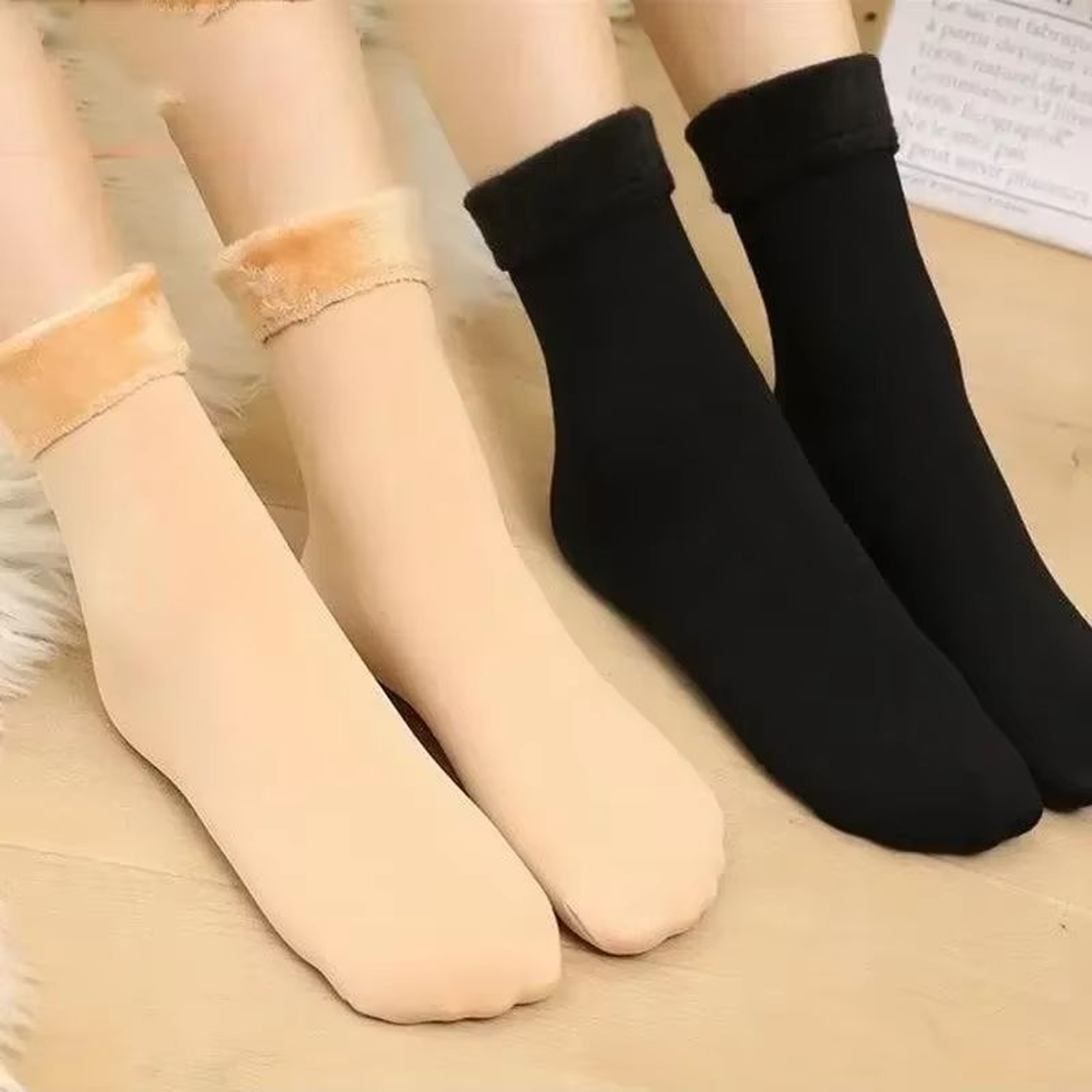 UltraSoft Thermal Winter Socks For Women  Warm Cashmere  Wool Blend Cozy Short Socks For Snow Boots 1