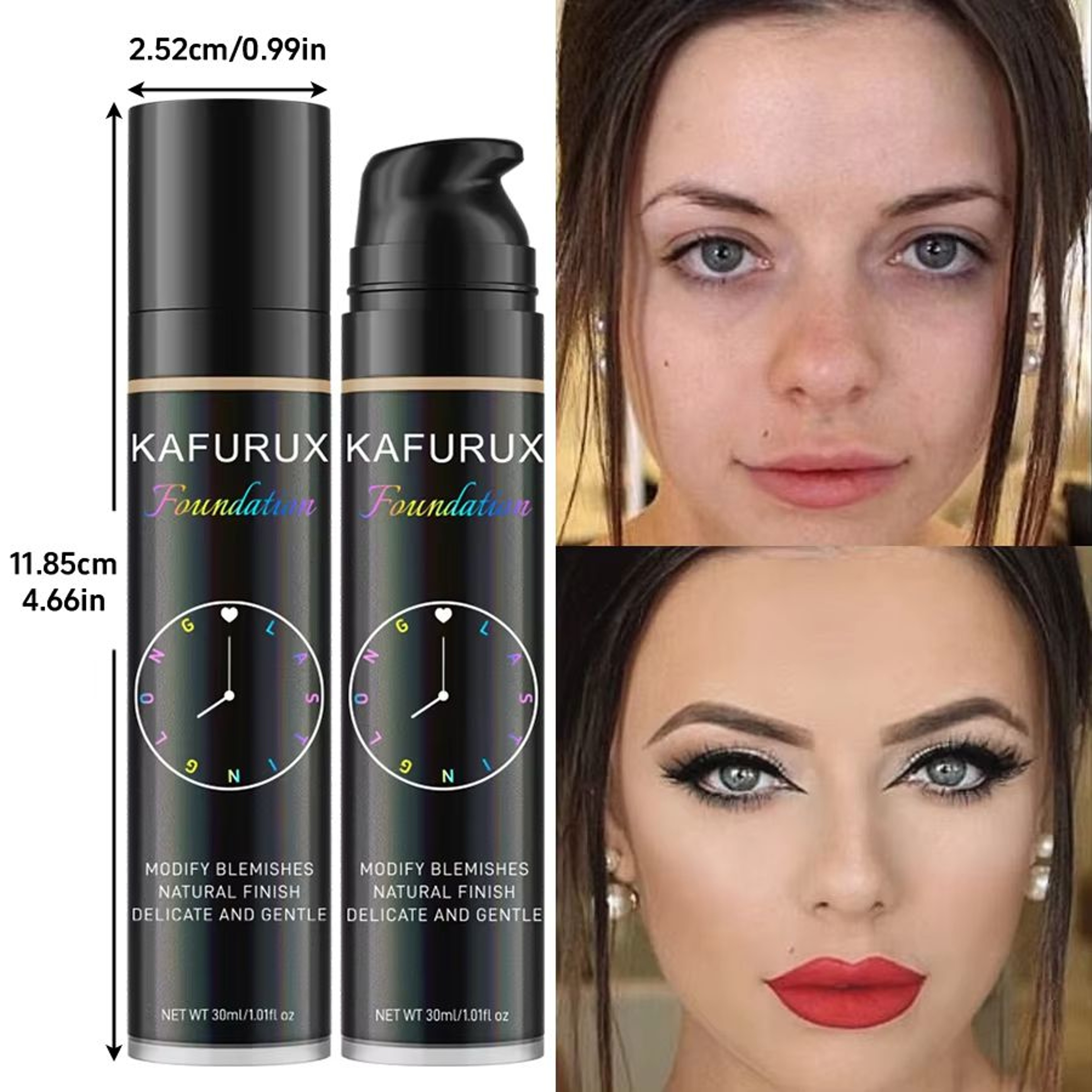 Flawless Stay Liquid Foundation  Concealer  8Shade Korean Waterproof Face Base 5