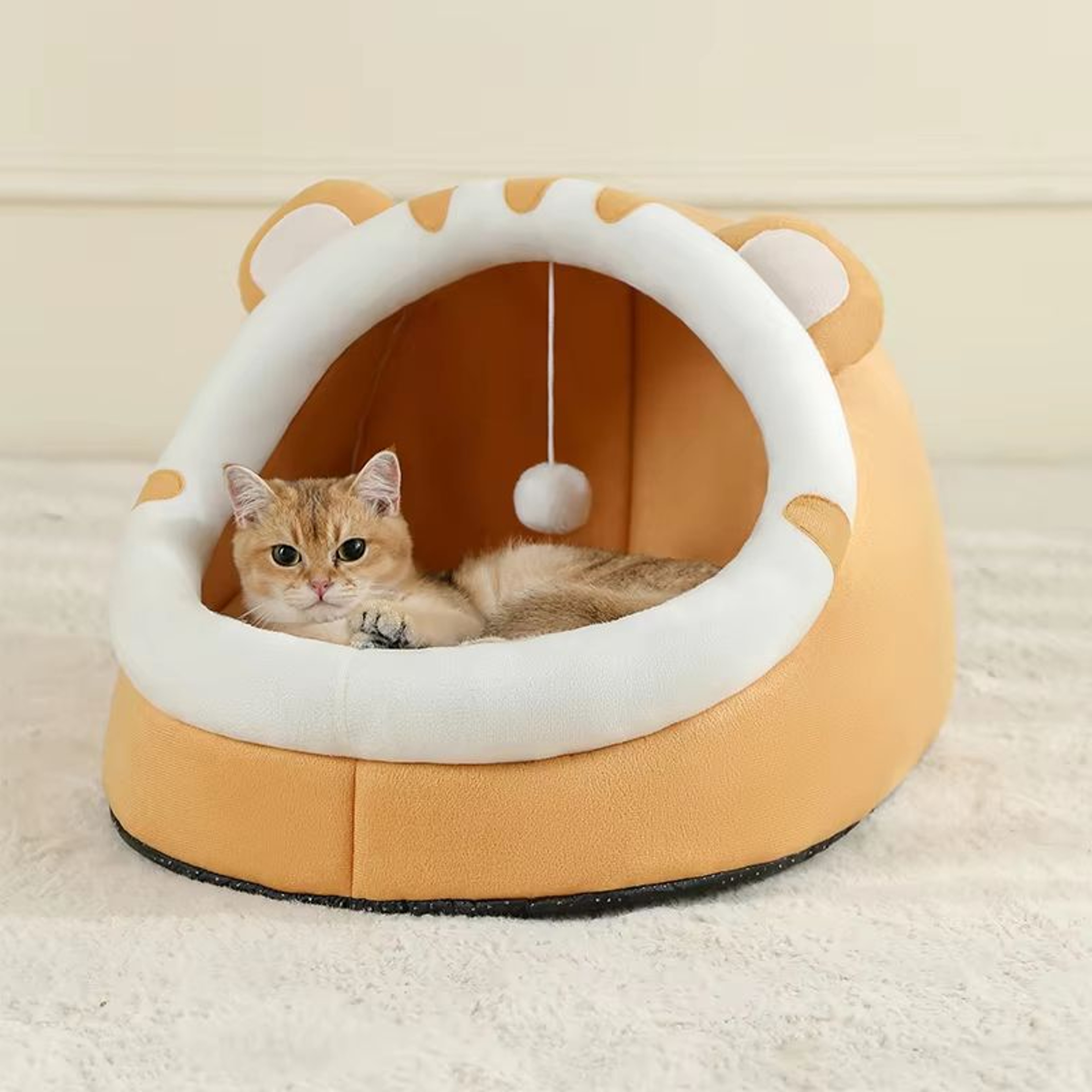 SnuggleDen Premium Pet Cave Bed  Cozy Hideaway For Cats  Small Dogs 1