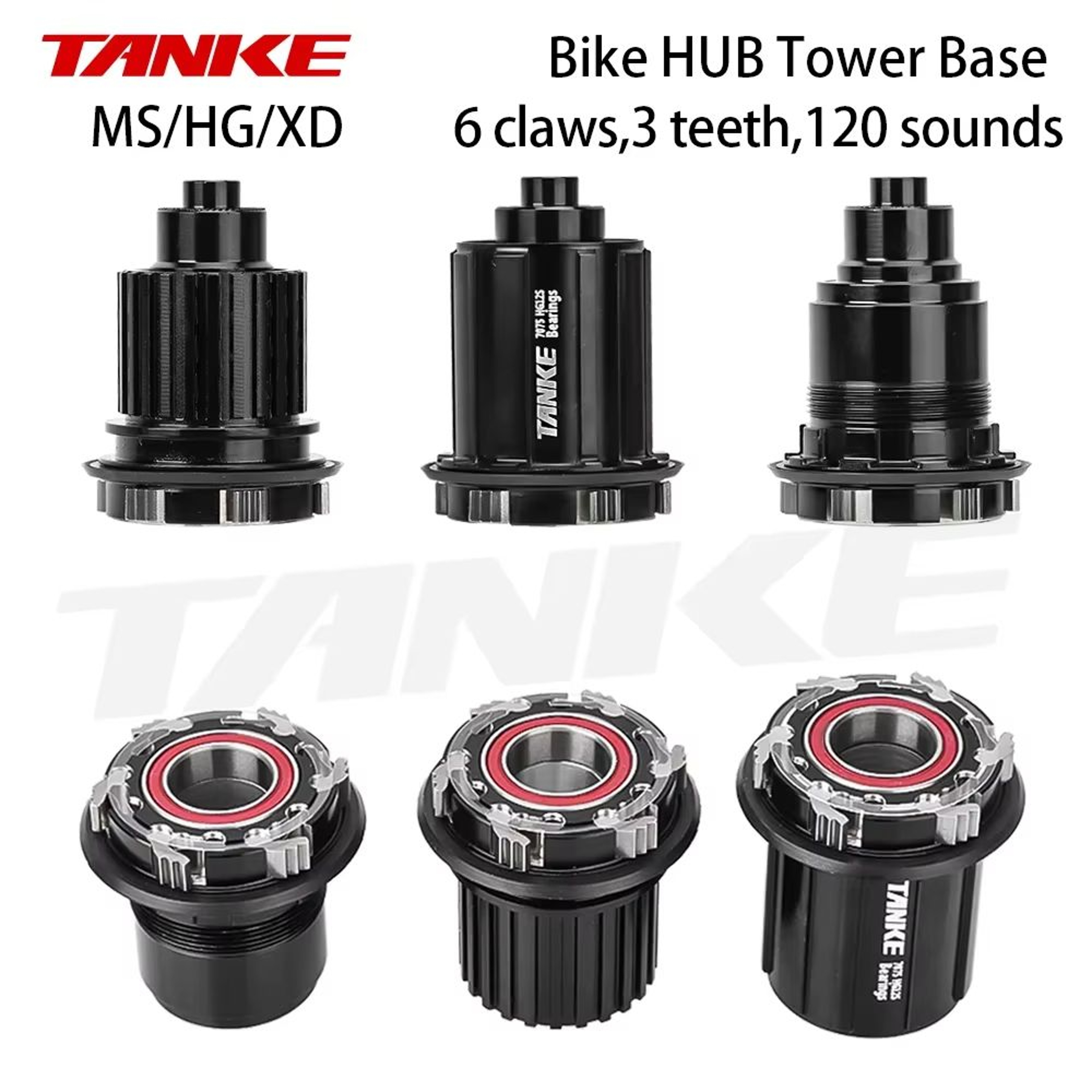 TANKE 6Pawl Freehub Body Driver  XDHGMS Compatible 135 QR  142 ThruAxle 0