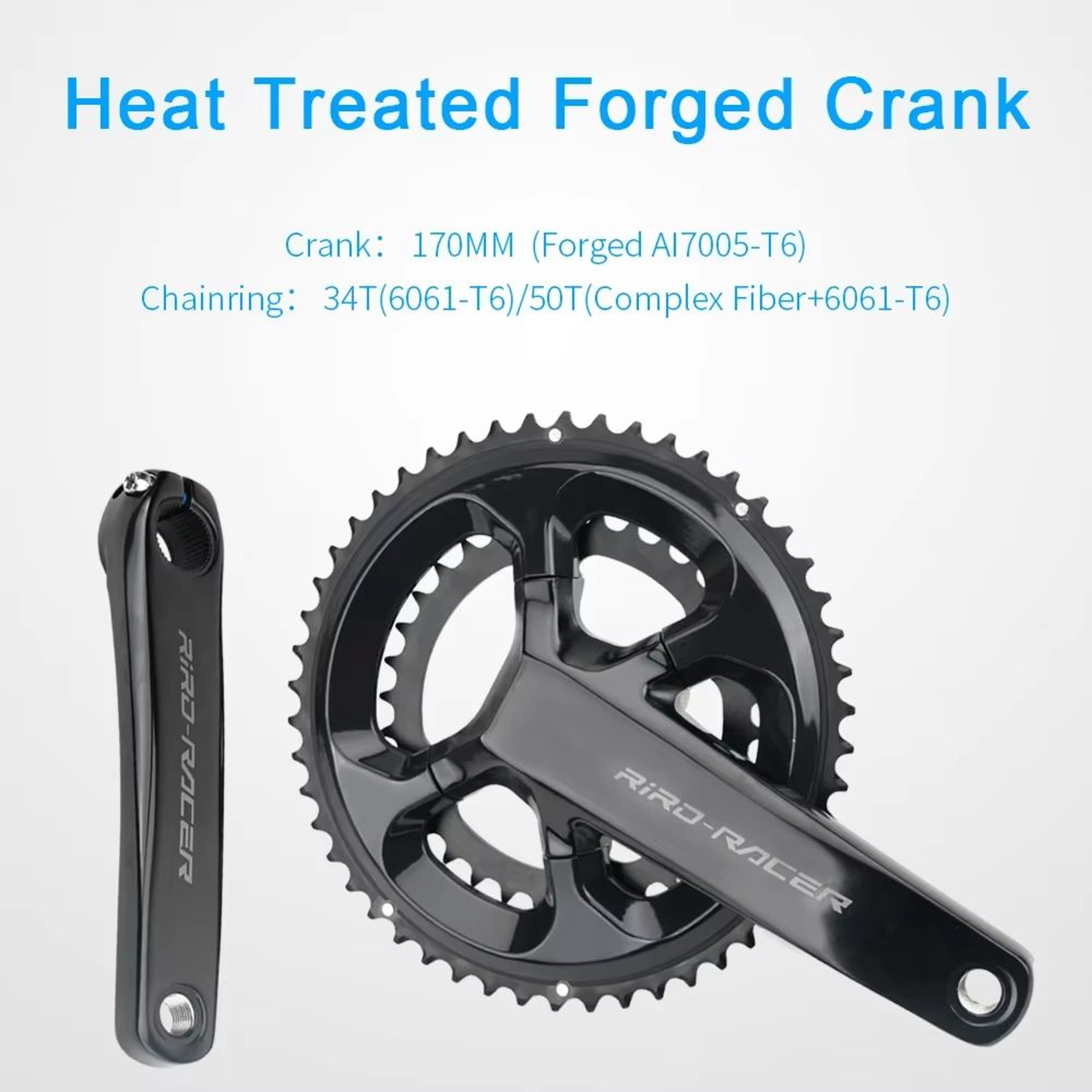 UltraRacer R8 170 Mm Ultralight Road Bike Crankset 5034T 2