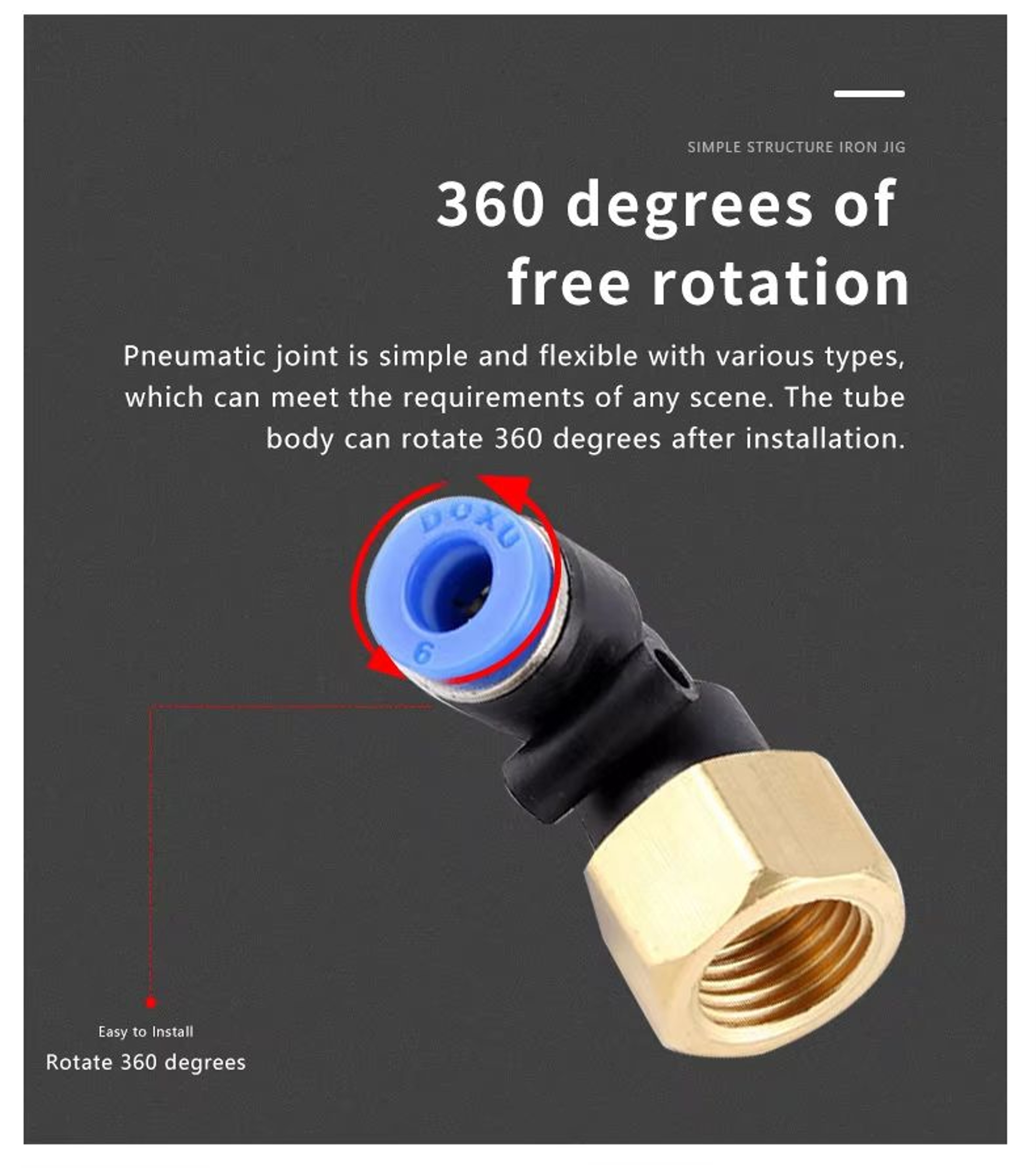 QuickFit Pneumatic Air Connector  PCPCFPLPLF Series 4mm6mm8mm Tube 18inch12inch Thread 2