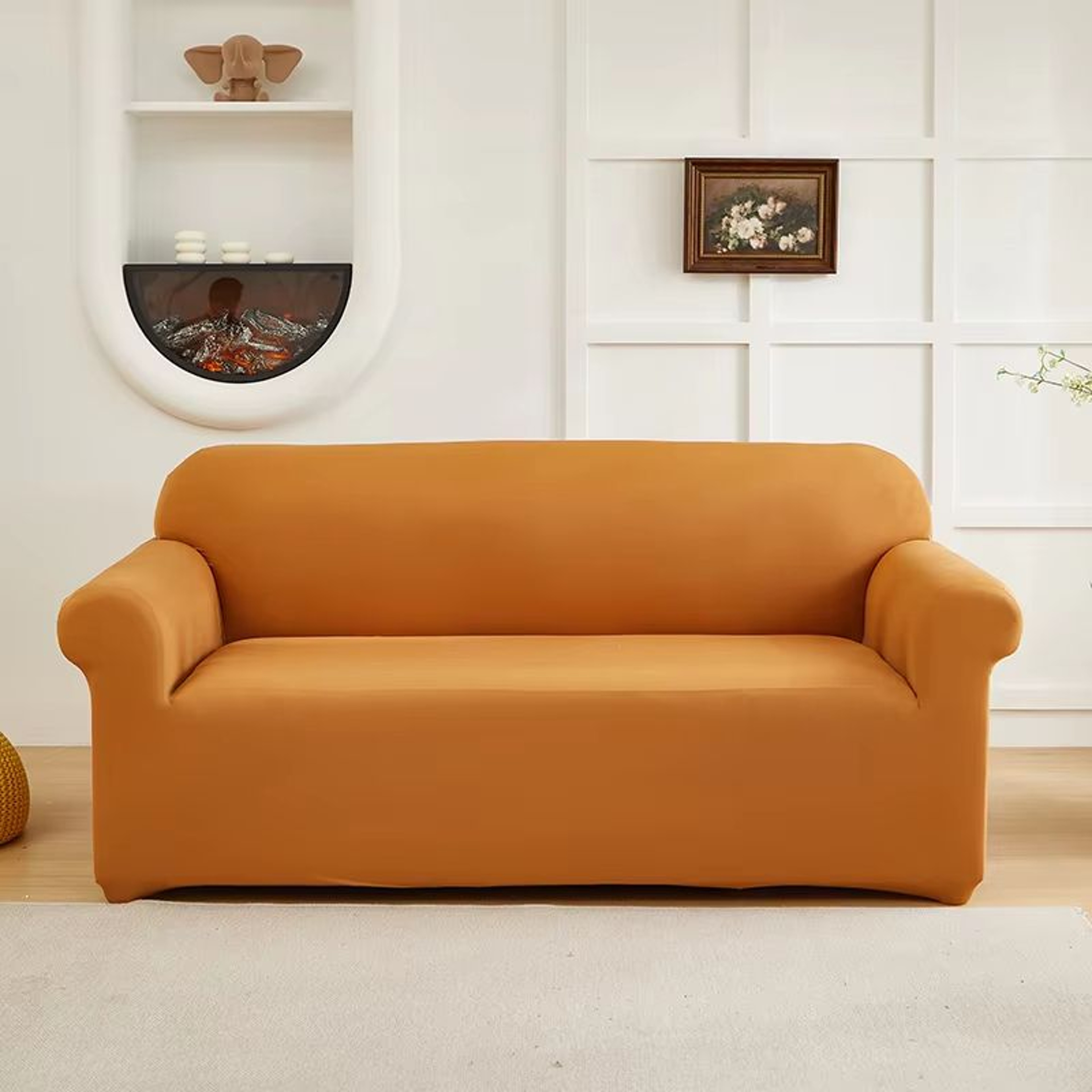 UltraFit SolidColor Stretch Sofa Slipcover  NonSlip DustProof Furniture Protector 6