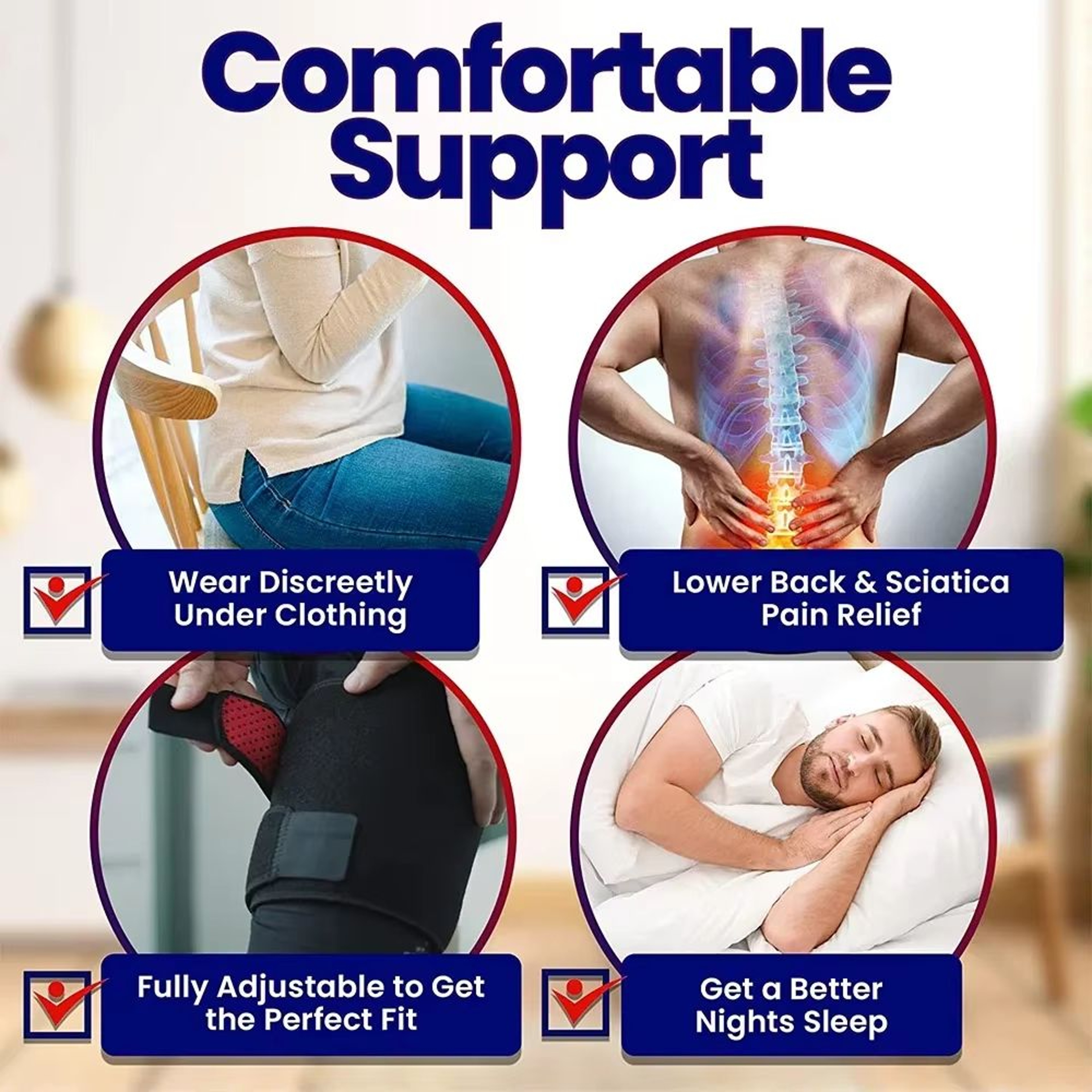 ProFlex Hip  Thigh Compression Wrap  Hip Compression Support For Sciatica Groin Hamstring  Quad Rel 4