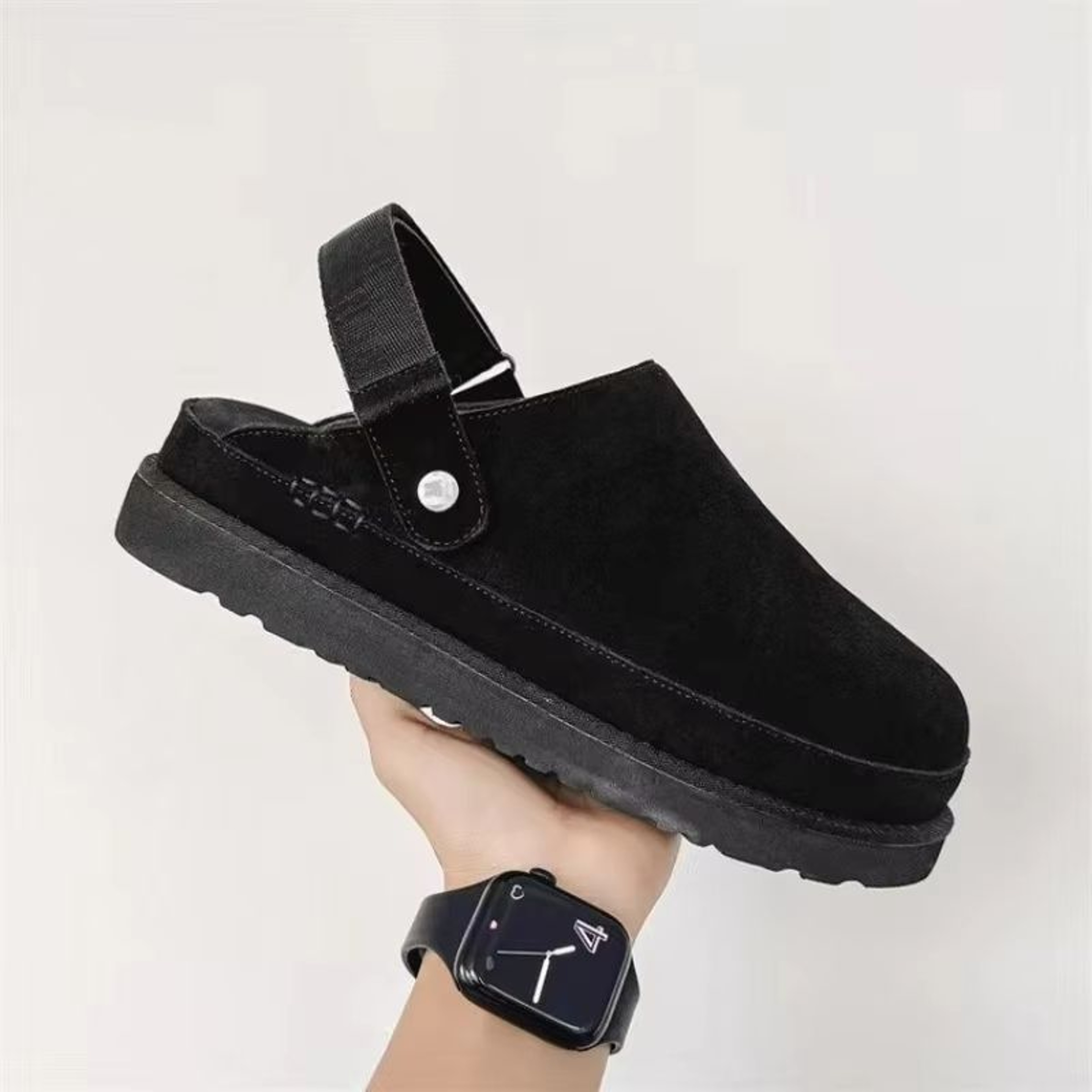 CashmereLined Platform Snow Boots  Womens ThickSole Winter HalfSlippers With Fuzzy Upper 6