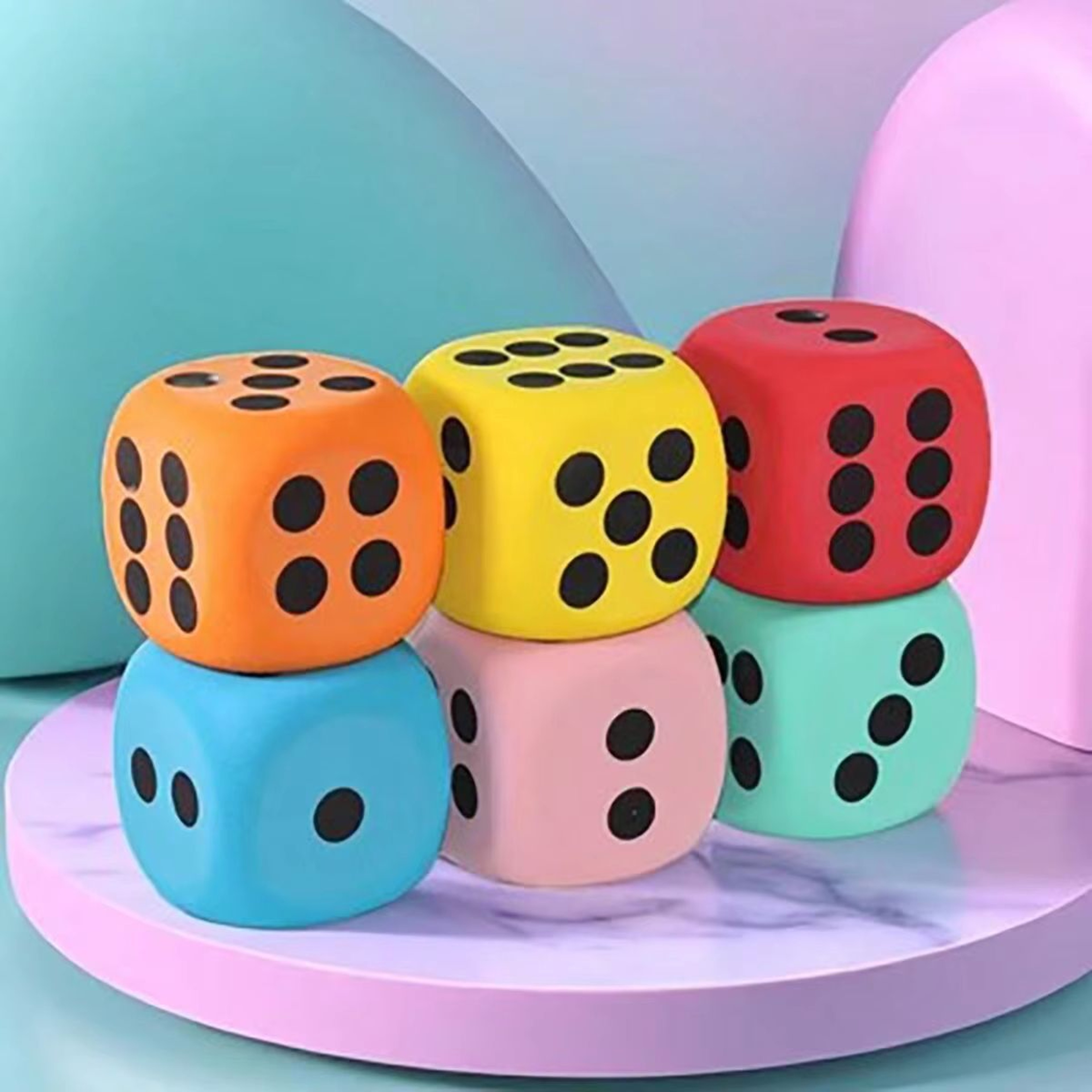 Interactive Soft Foam Dice Set  Jumbo Pet Game Dice For Playtime Training  Fun Activities 0