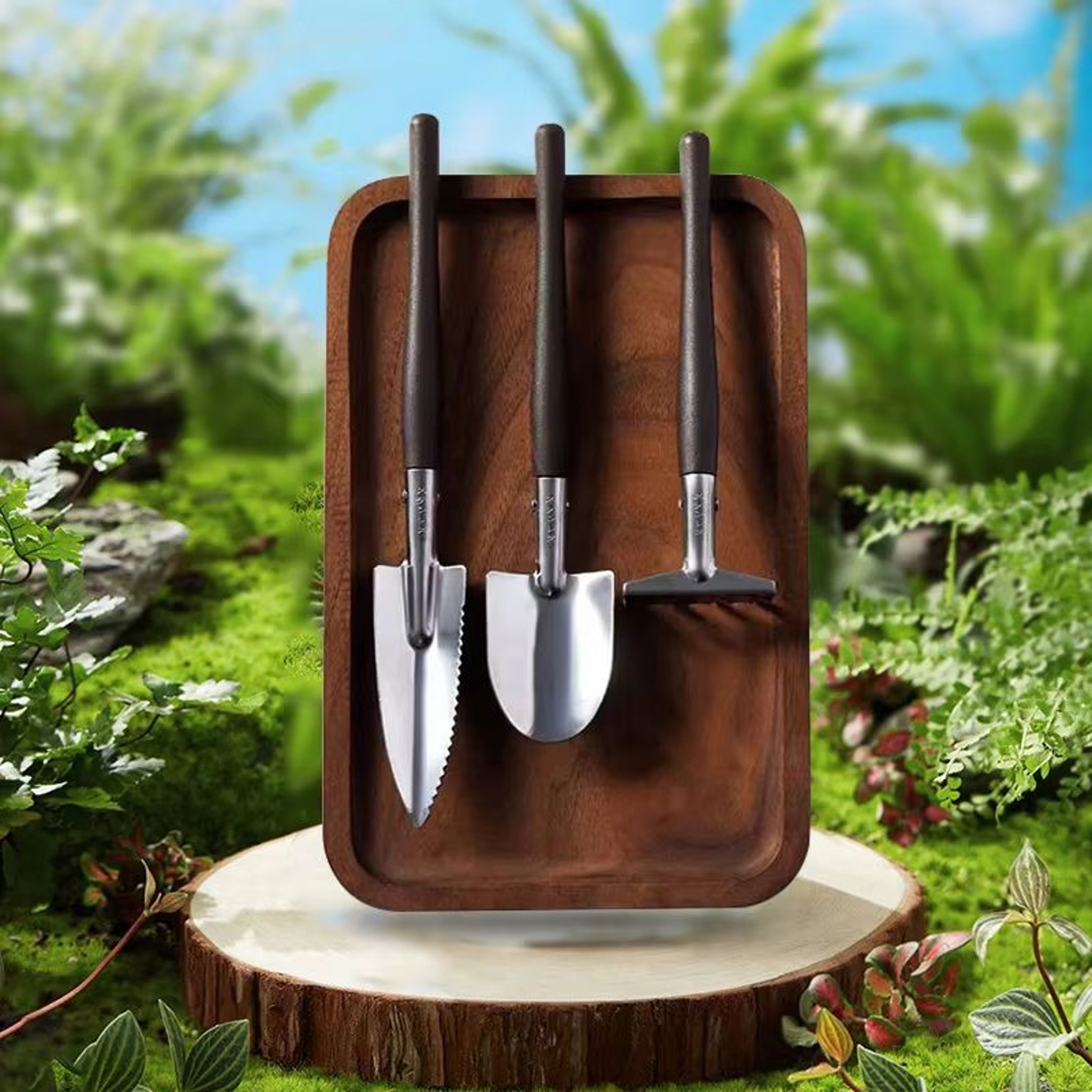 Aluminum Garden Tool Set  3pc Mini Shovel  Rake For Succulents  Loose Soil 0