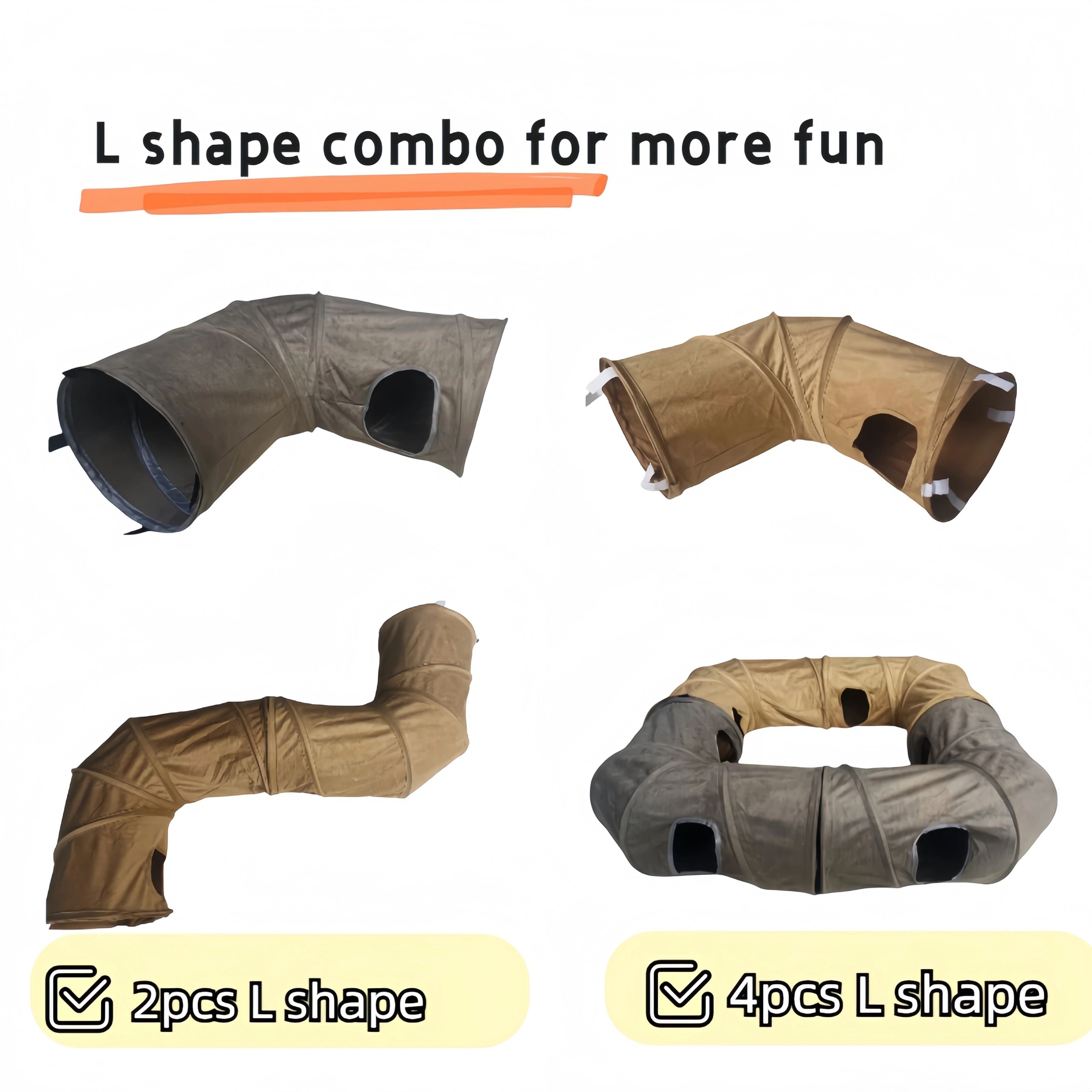 CozyPlay Collapsible Cat Winter Suede Tunnel  Interactive Play  Hideaway For Kittens Puppies  Rabbi 12