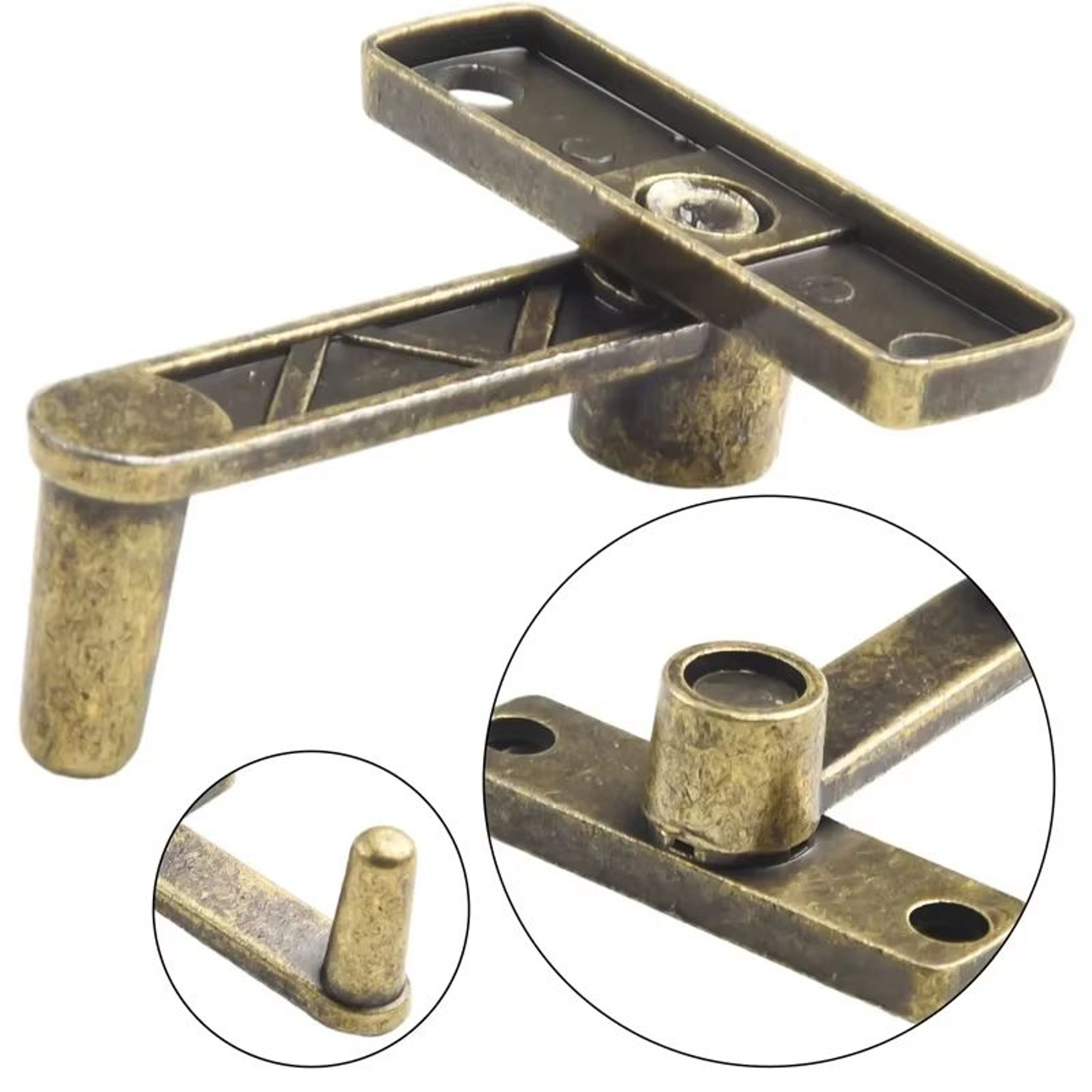 1Set Bronze Sliding Window Door Lock Handle  Metal Latch Guard  Latch Bolt For Enhanced Home Safety 4