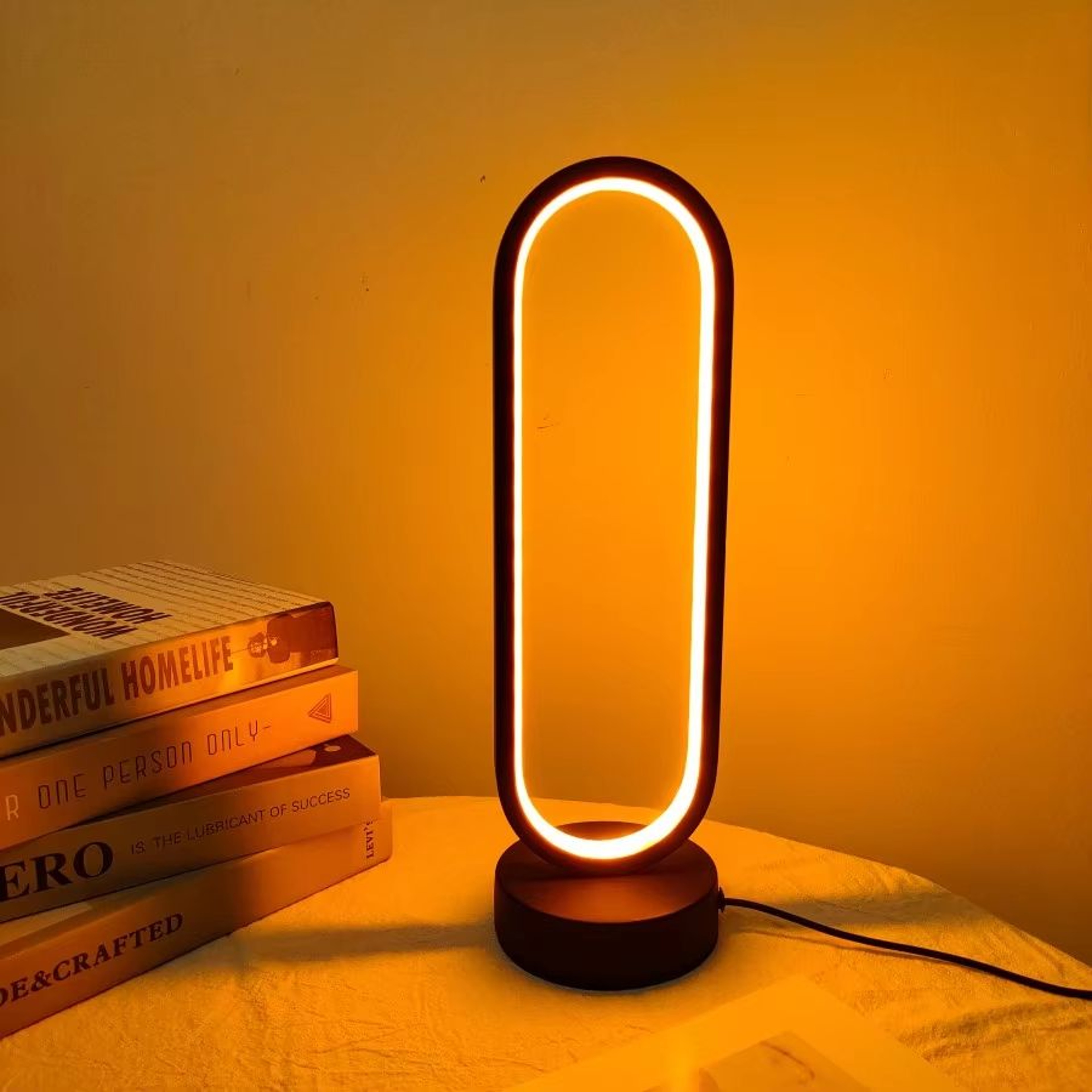 LED Ring Lamp With ThreeColor Dimming  Bedroom  Living Room Night Light 0