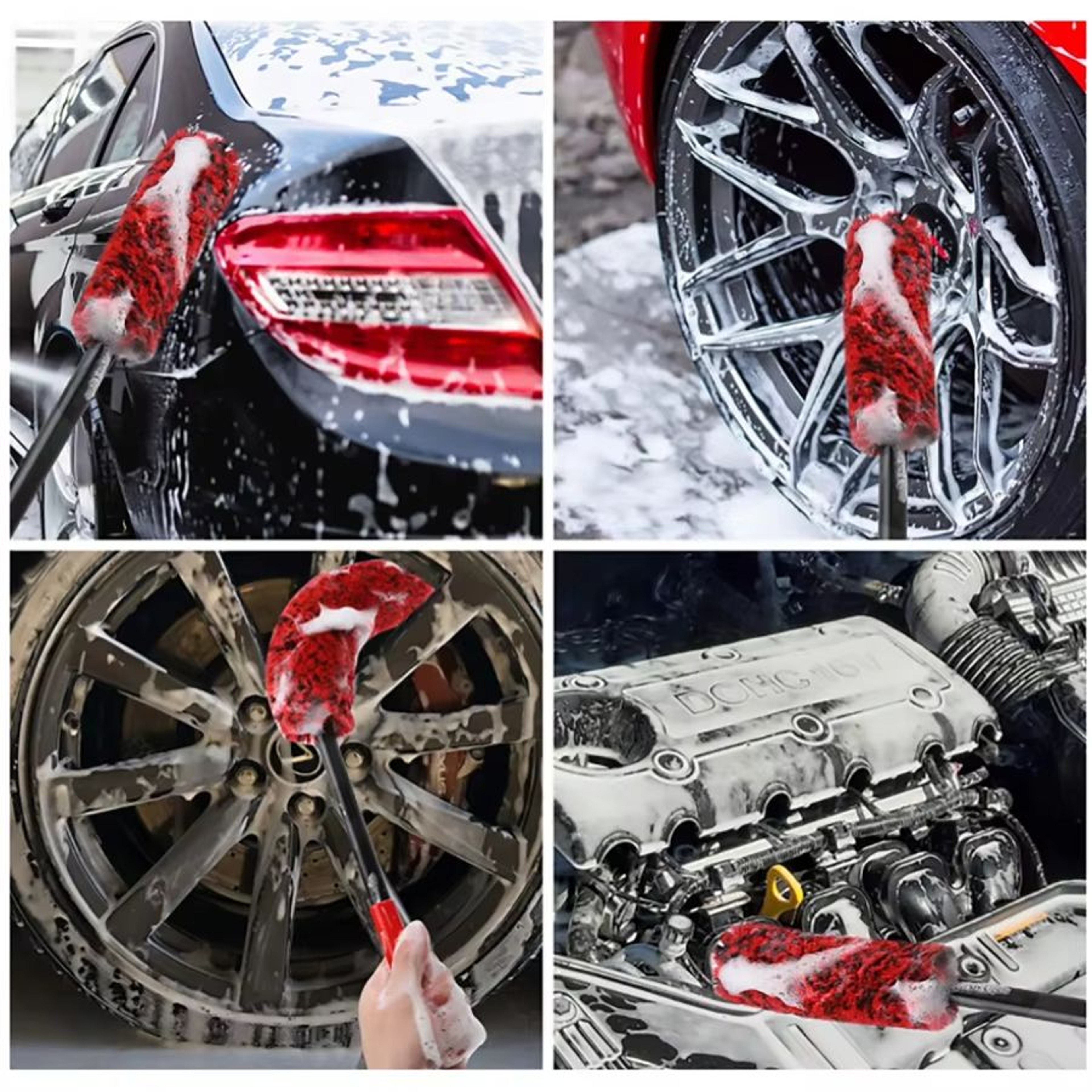 UltraPlush Wheel Woolies Brush  Soft Alloy  Motorcycle Wheel Cleaning Tool For Detailers 4