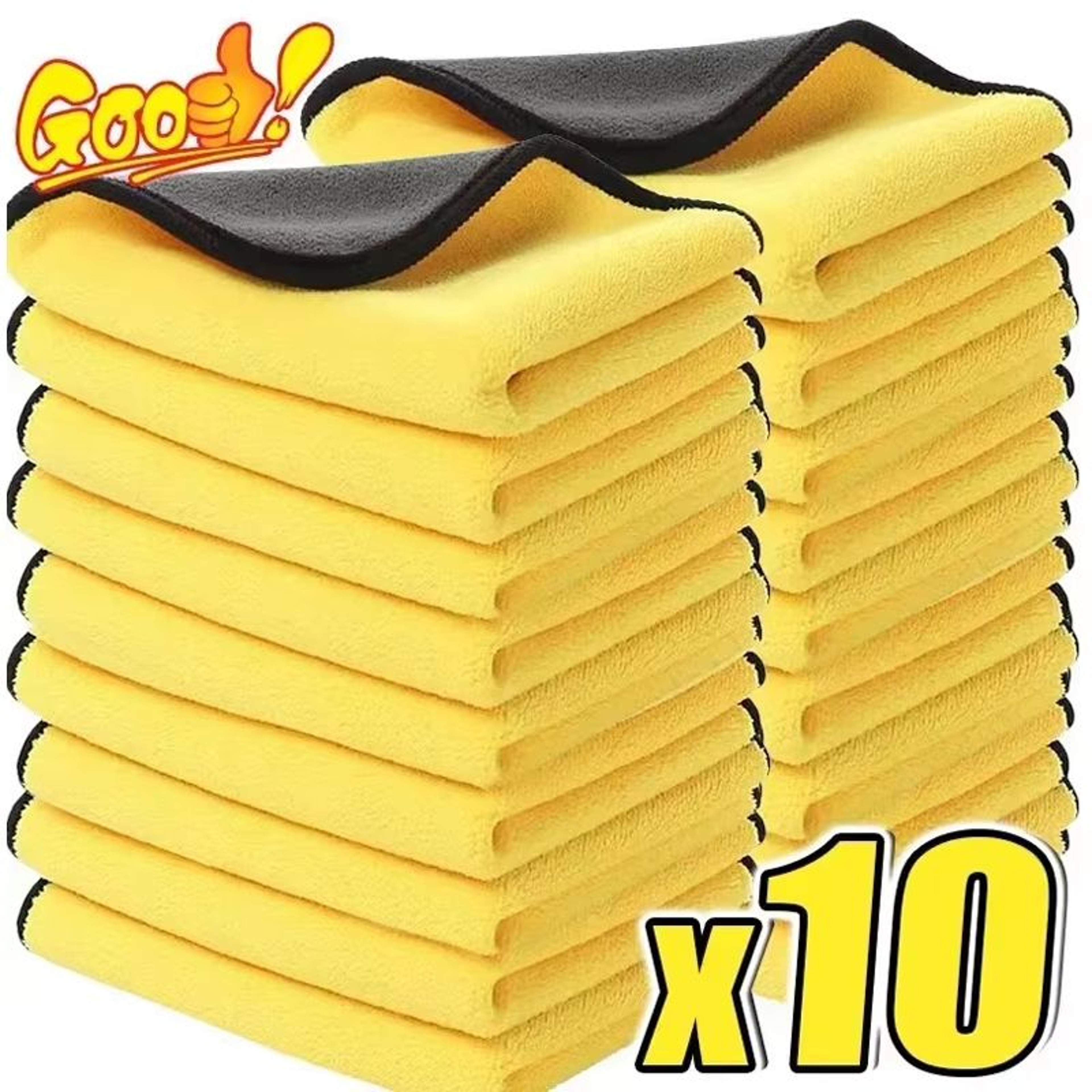 UltraSoft Microfiber Car Detailing Cloths  10Pack HighAbsorbency Wash  Dry Towels 0