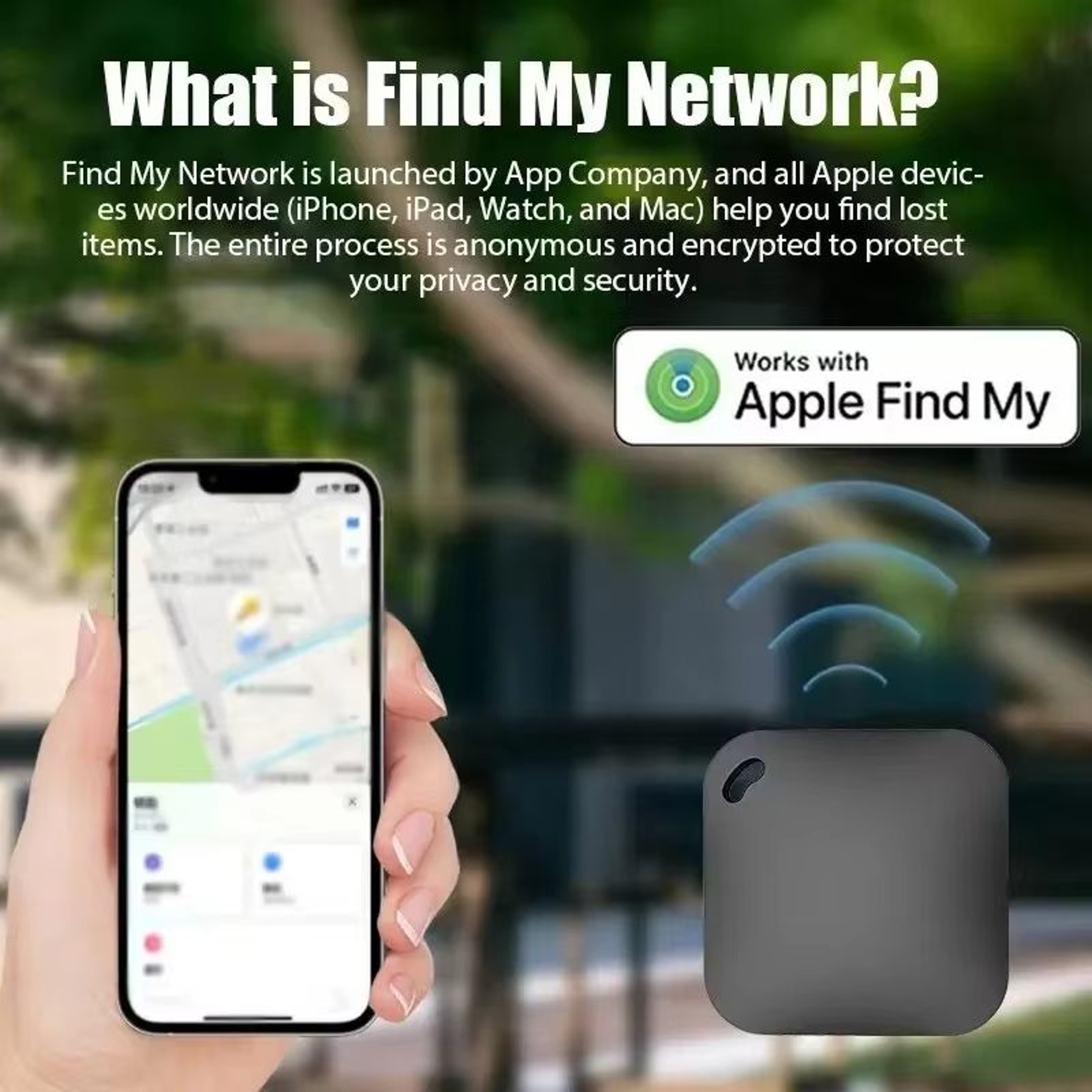 Smart MFi Bluetooth GPS Tracker Compatible With Apple Find My AntiLoss Locator 3