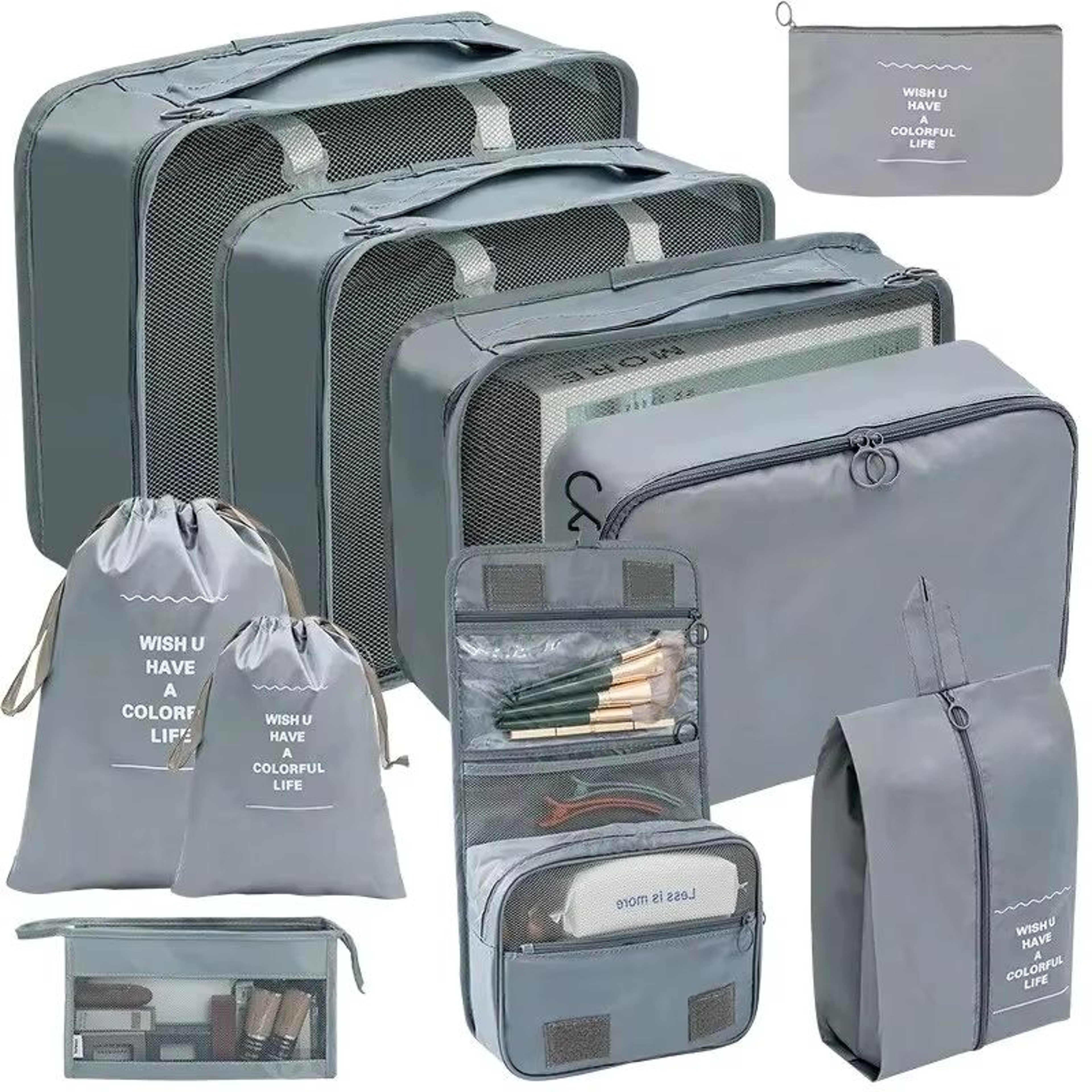 Complete Travel Packing Cube Set 710 Pieces  Luggage Organizer For Clothes Shoes  Accessories 1