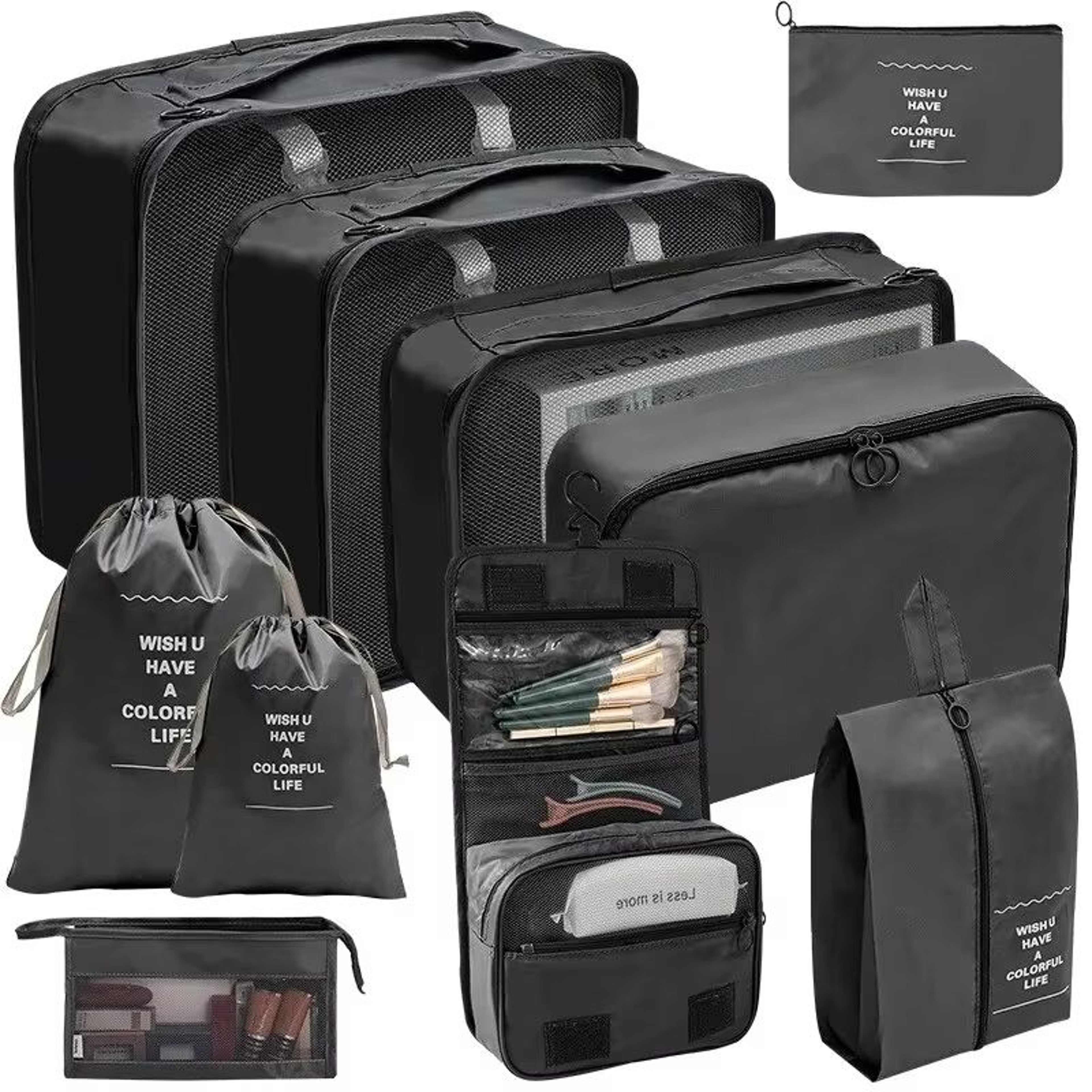 Complete Travel Packing Cube Set 710 Pieces  Luggage Organizer For Clothes Shoes  Accessories 3