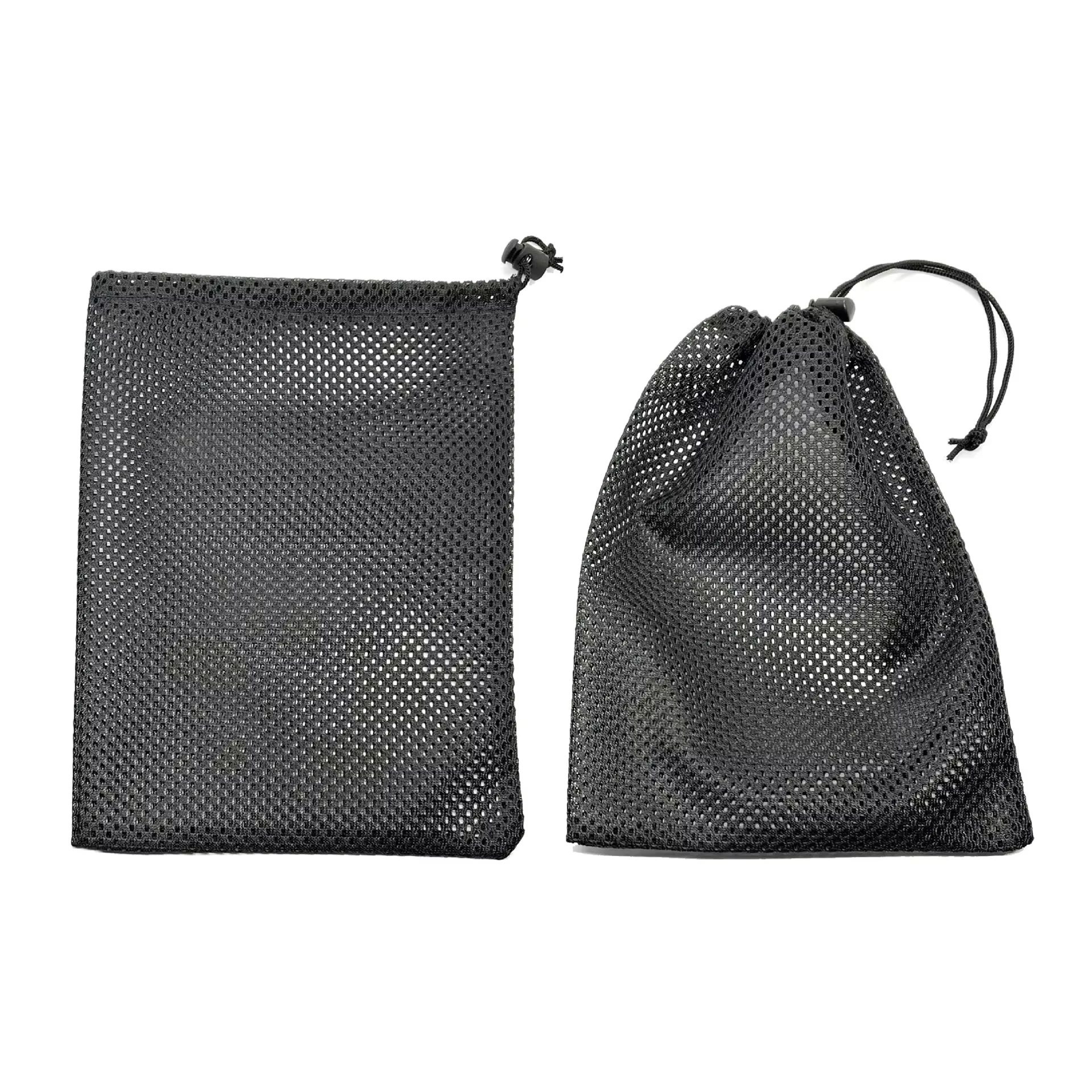 VersaMesh Drawstring Storage Bag  Black Polyester Mesh Organizer Pouch 6