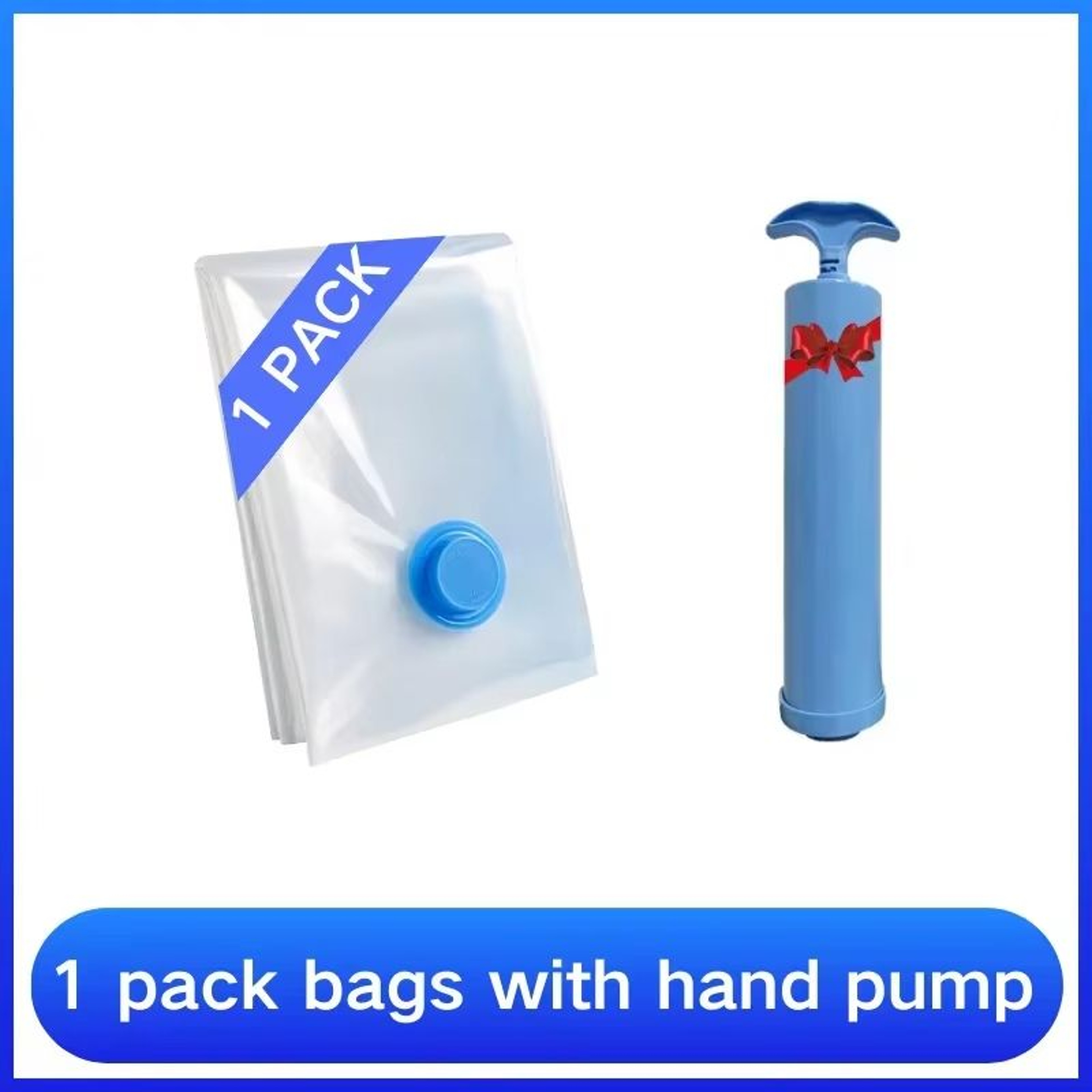 8PCS Vacuum Storage Bags With Pump For Clothes  Large Compression Bags For Travel  Home Storage 7