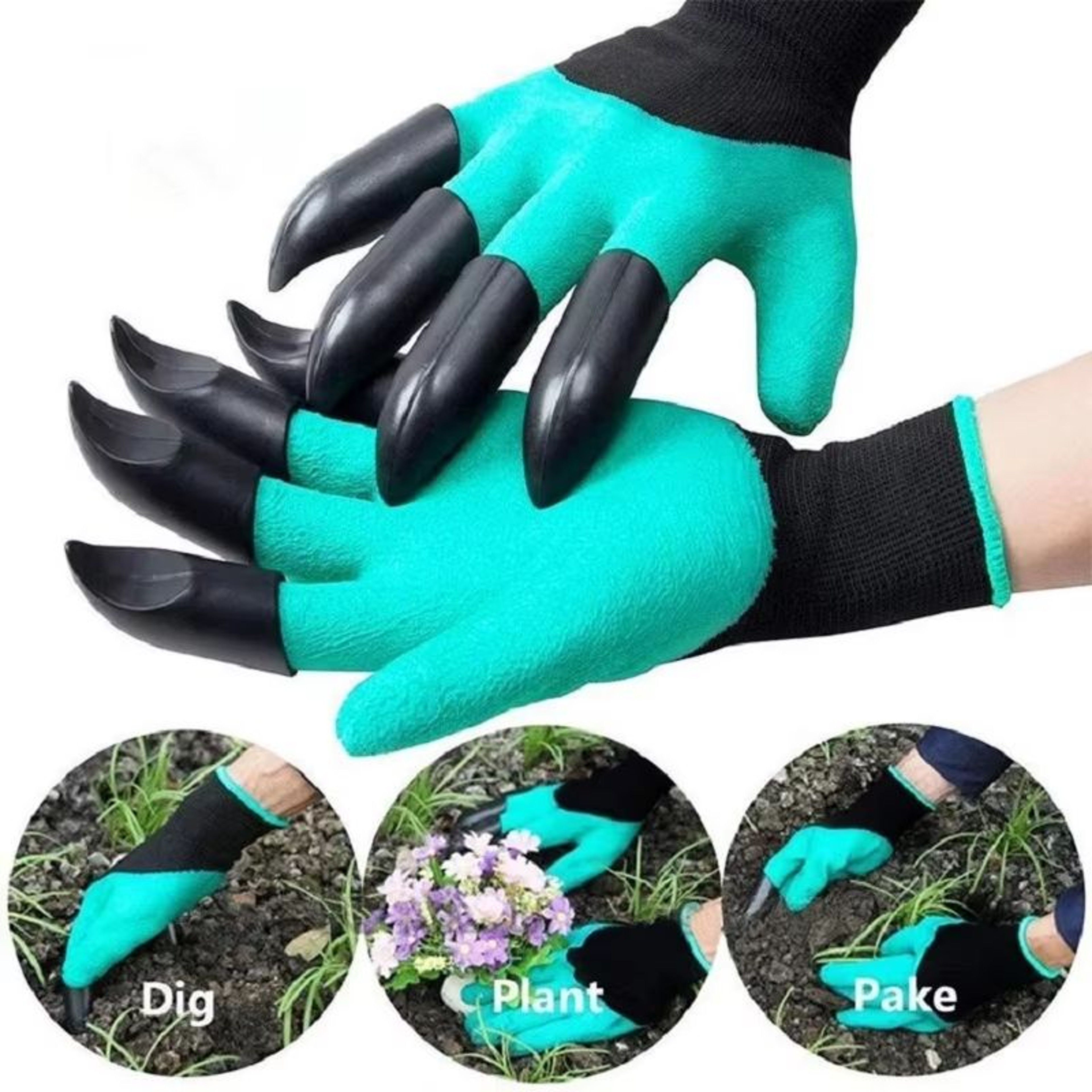 Breathable Waterproof Gardening Gloves With Claws  NonSlip Protective Latex Gloves For Digging Plan 0
