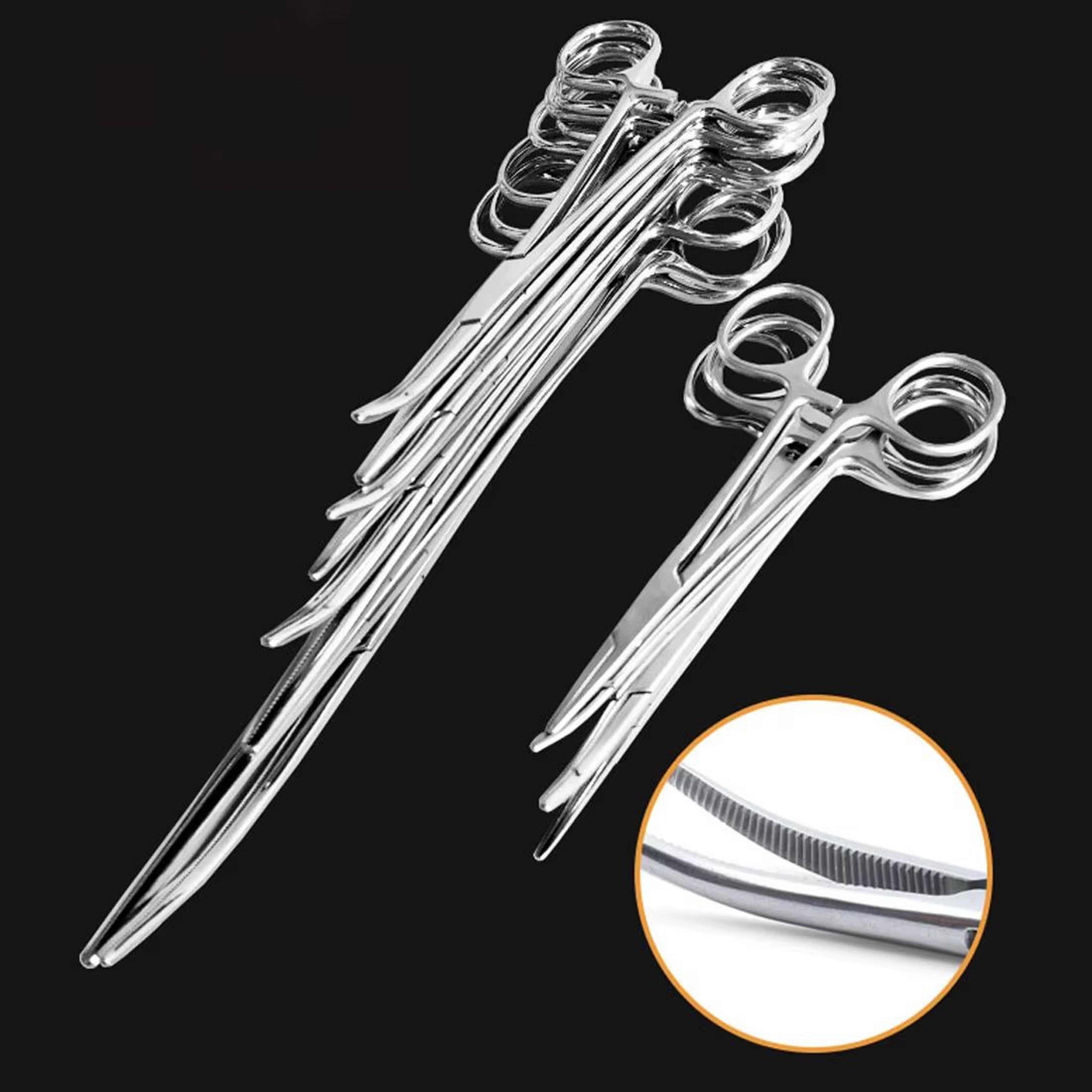 Precision Stainless Steel Locking Hemostatic Forceps  BentNose  Straight Curved Scissors Pliers 161 0