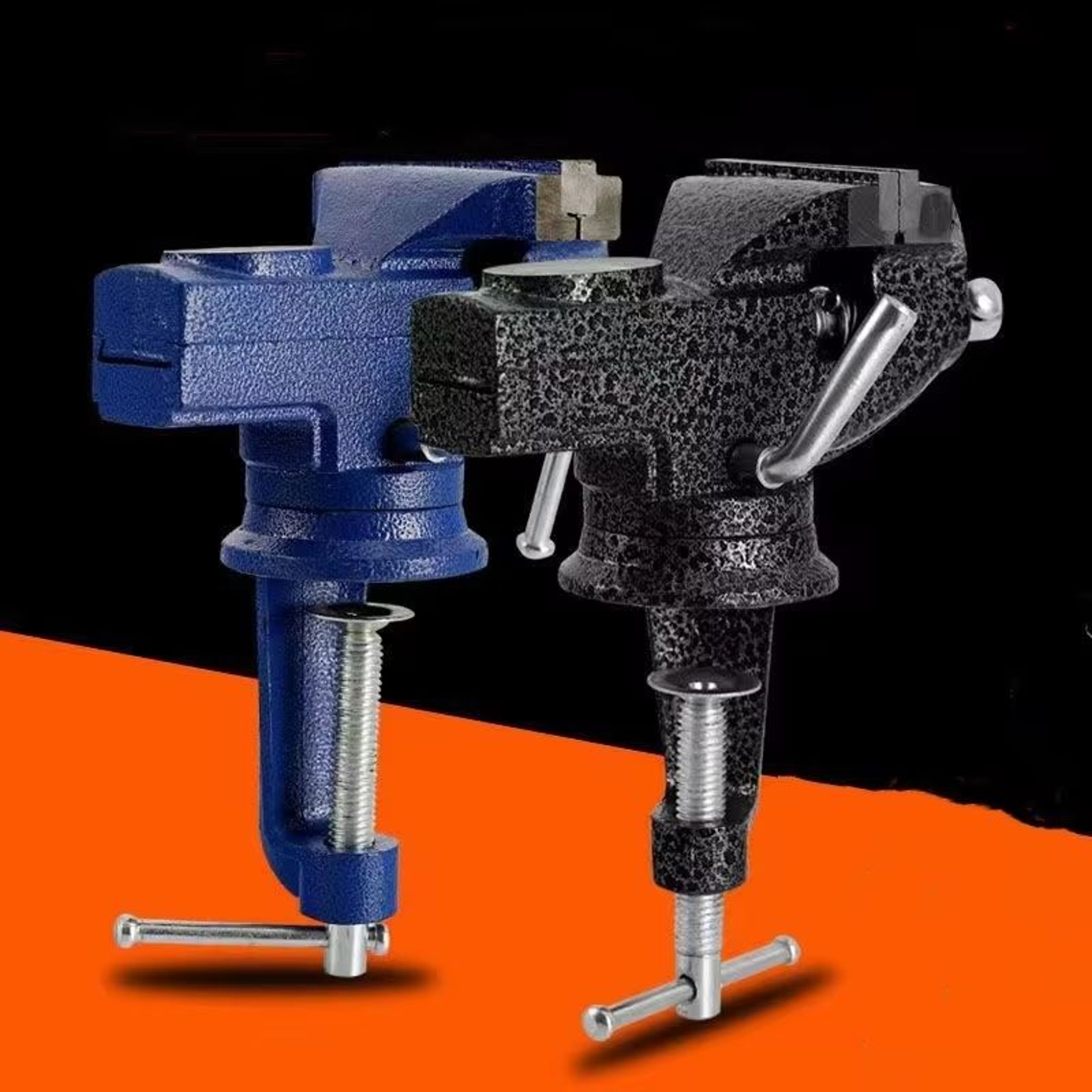Universal 360degree Swivel Table Vise  Portable ClampOn Bench Vice For Woodworking  Metalwork 0