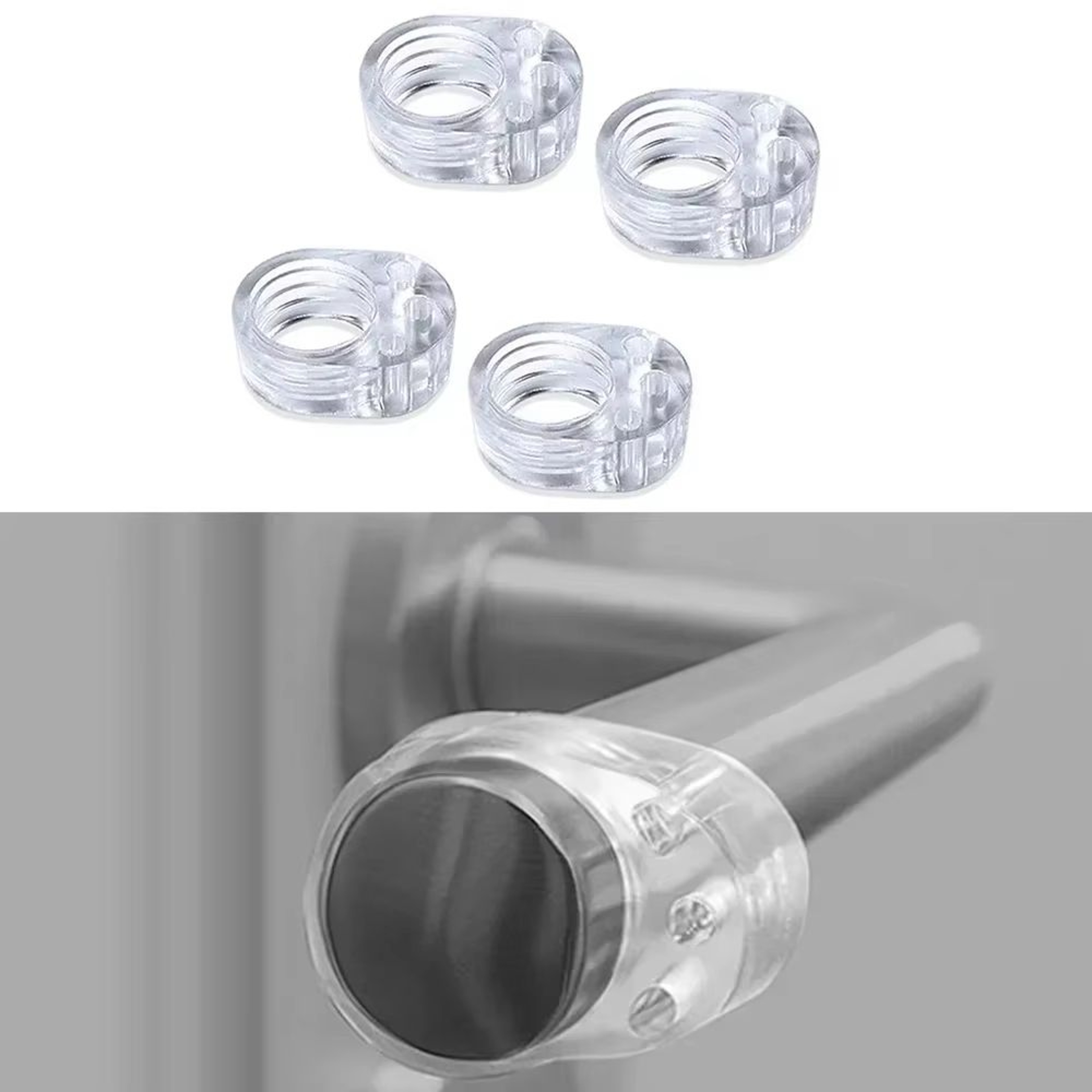 CrystalShield Transparent Silicone Door Stopper Pad  Wall  Door Handle Impact Buffer For Baby Safet 2