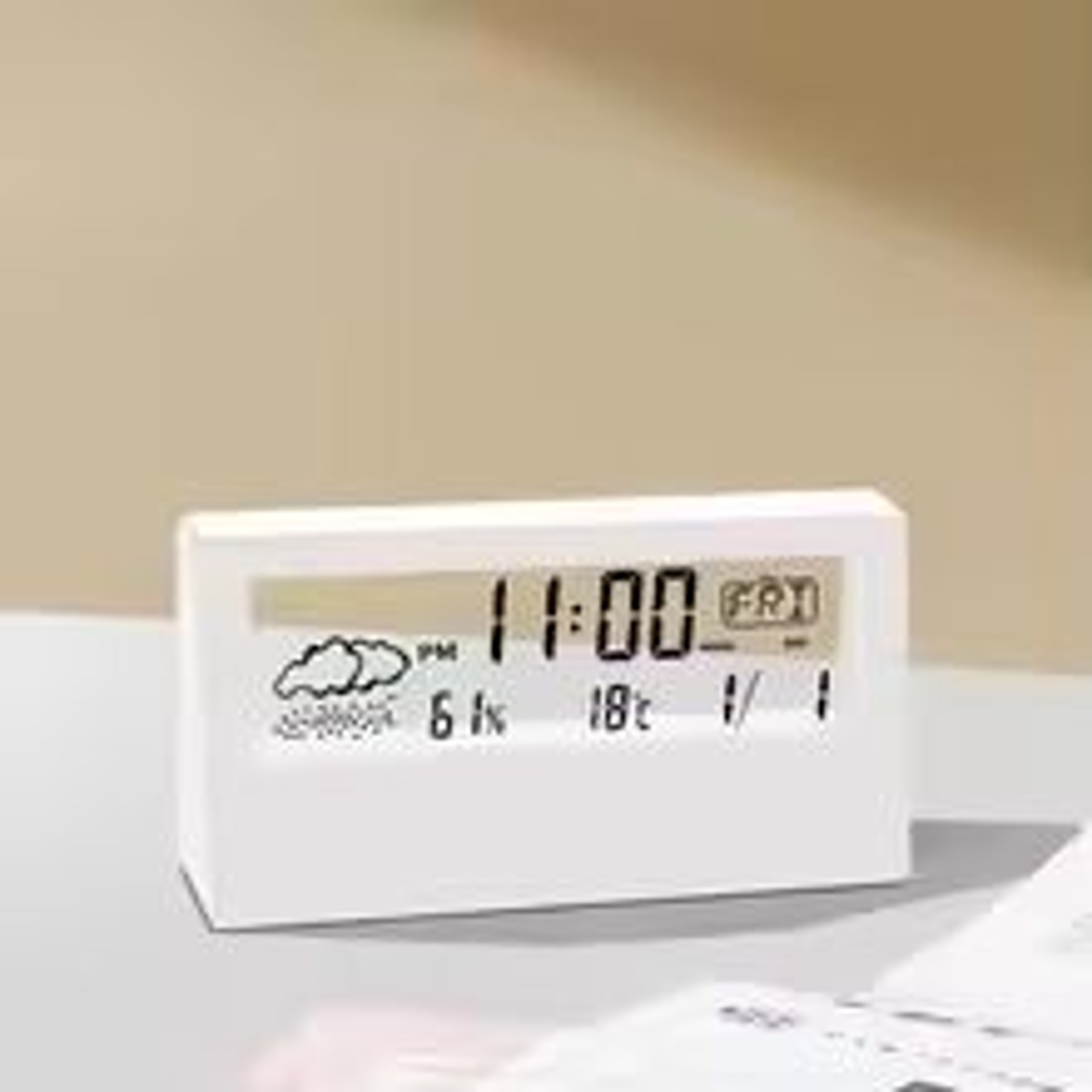 WeatherSense 3in1 Digital ThermoHygrometer Clock  Indoor Temperature  Humidity Monitor With Alarm A 0