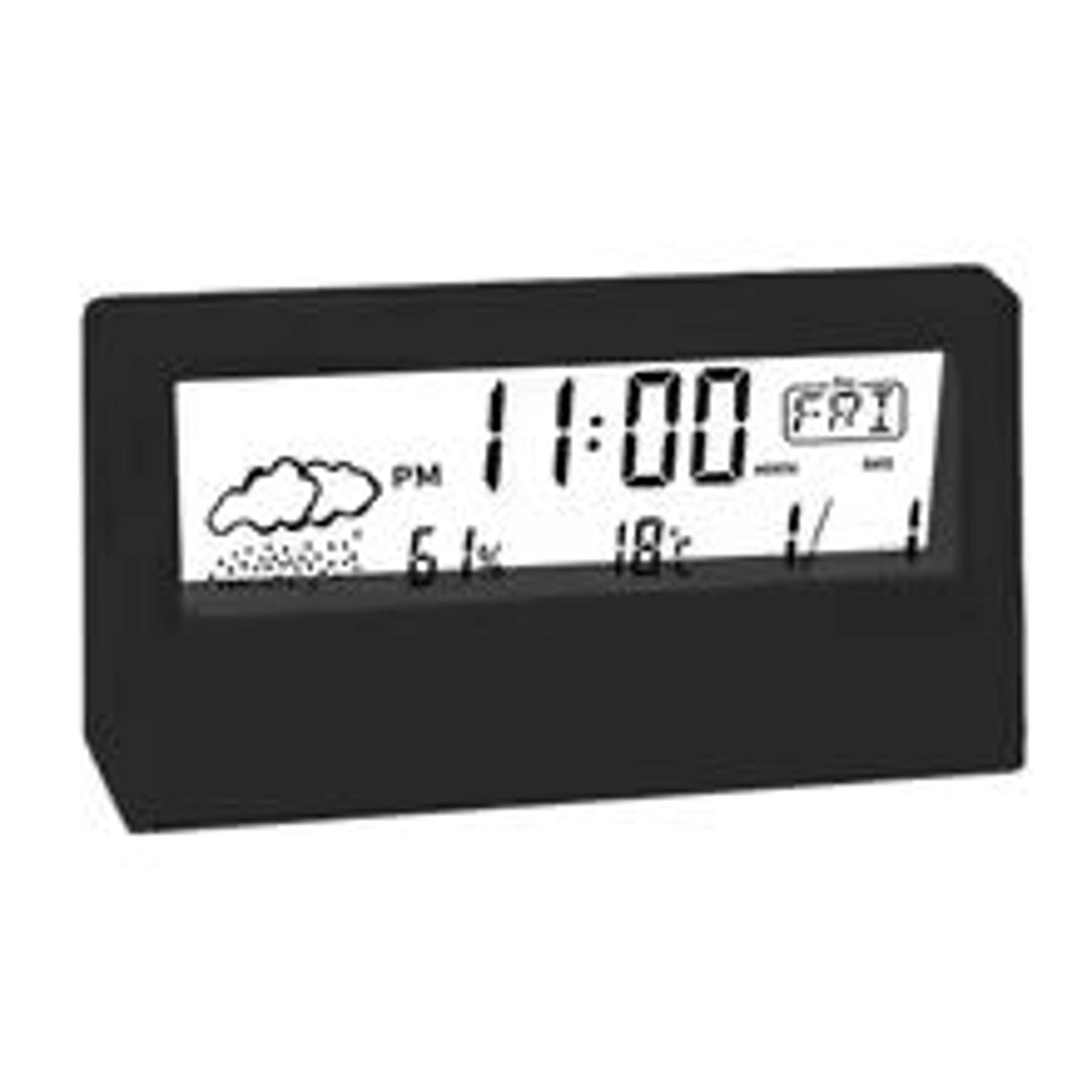 WeatherSense 3in1 Digital ThermoHygrometer Clock  Indoor Temperature  Humidity Monitor With Alarm A 6