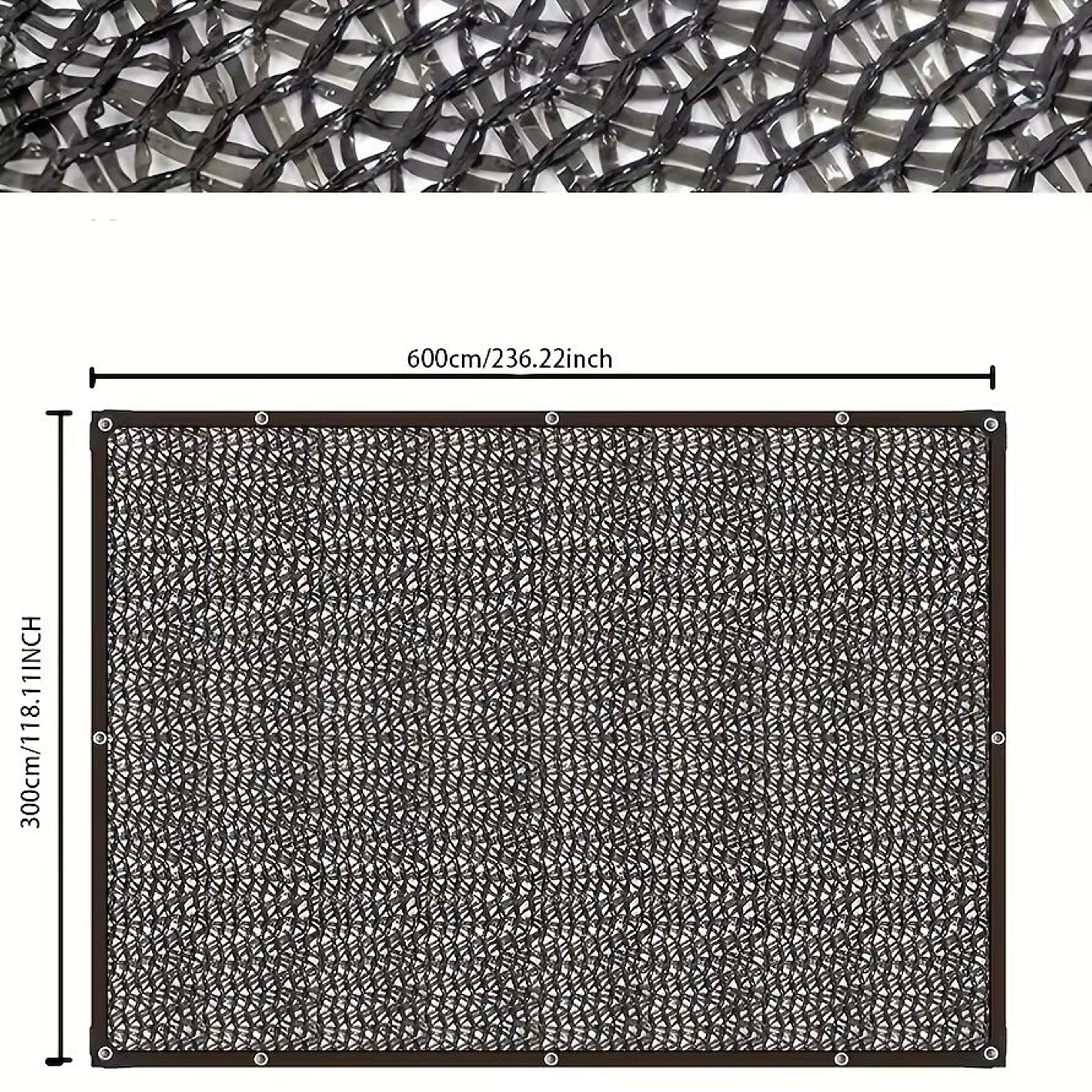 SunGuard Black Shade Cloth Mesh Cover  HeavyDuty Sun Net With Taped Edge  Grommets For Pergolas Gre 1