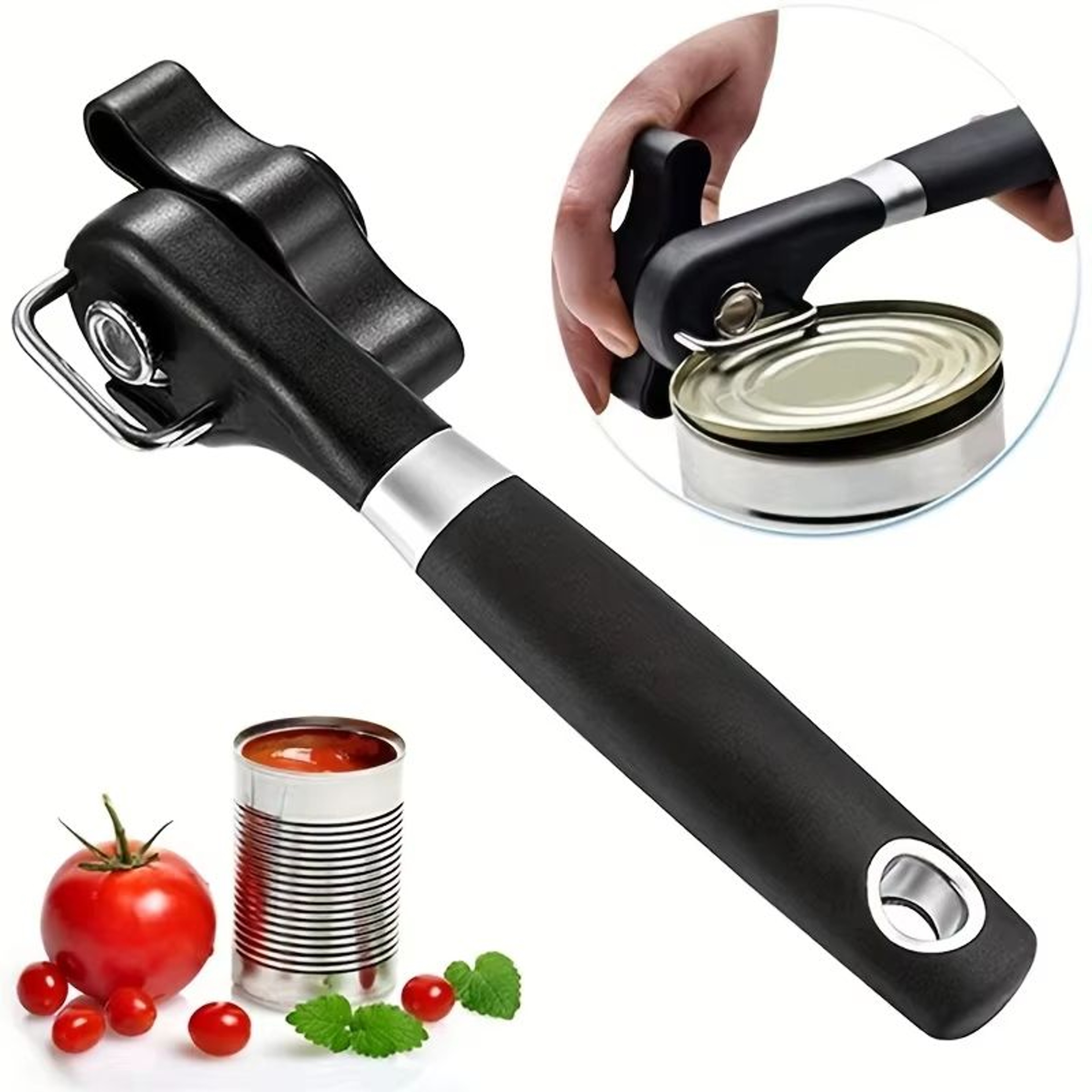 Stain Guard Stainless Steel Can Opener Easy Grip Manual Multi Use Kitchen Tool 2