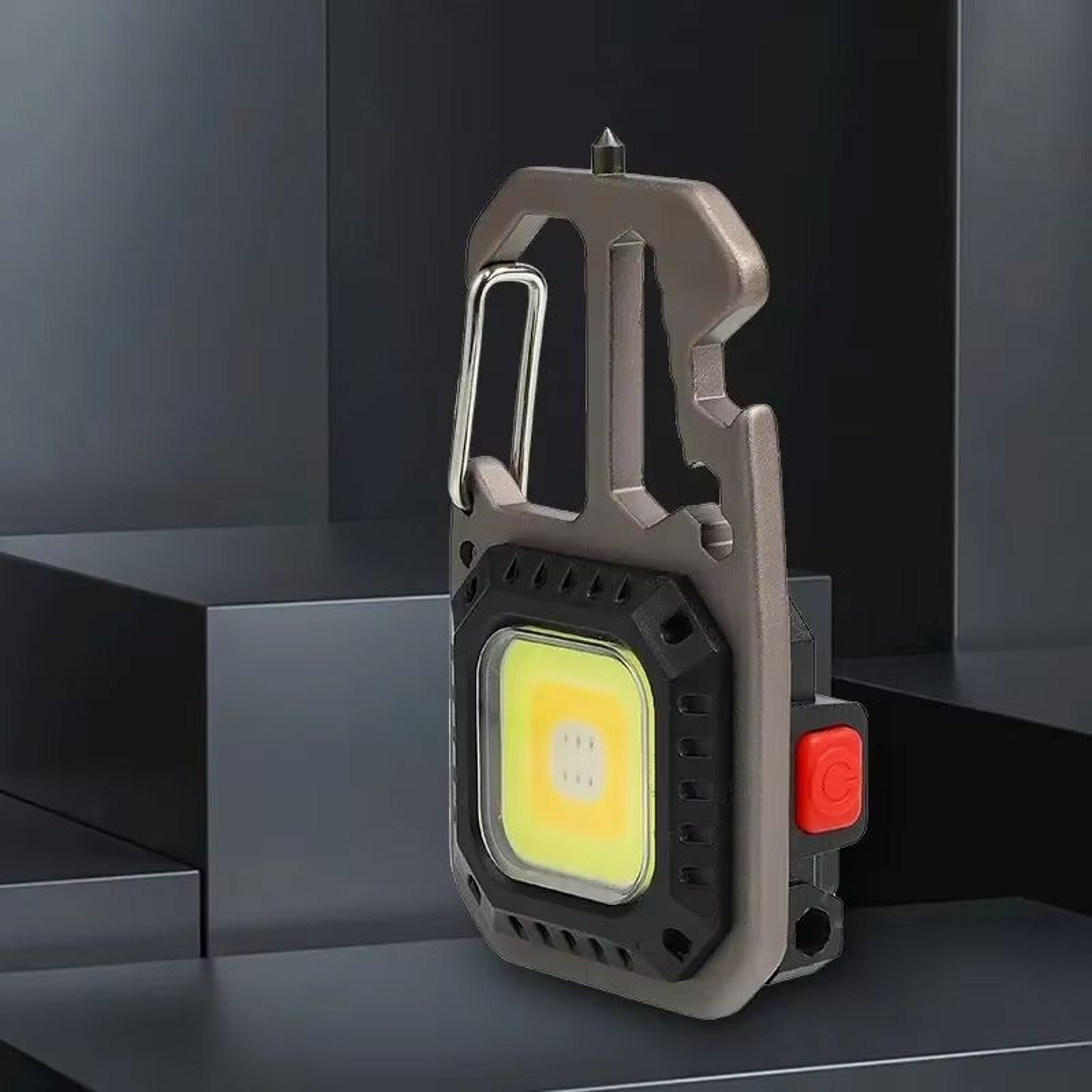 BrightLink Keychain Work Light  8 Mode Rechargeable HighLumen Portable LED For Camping Hiking  Runn 0