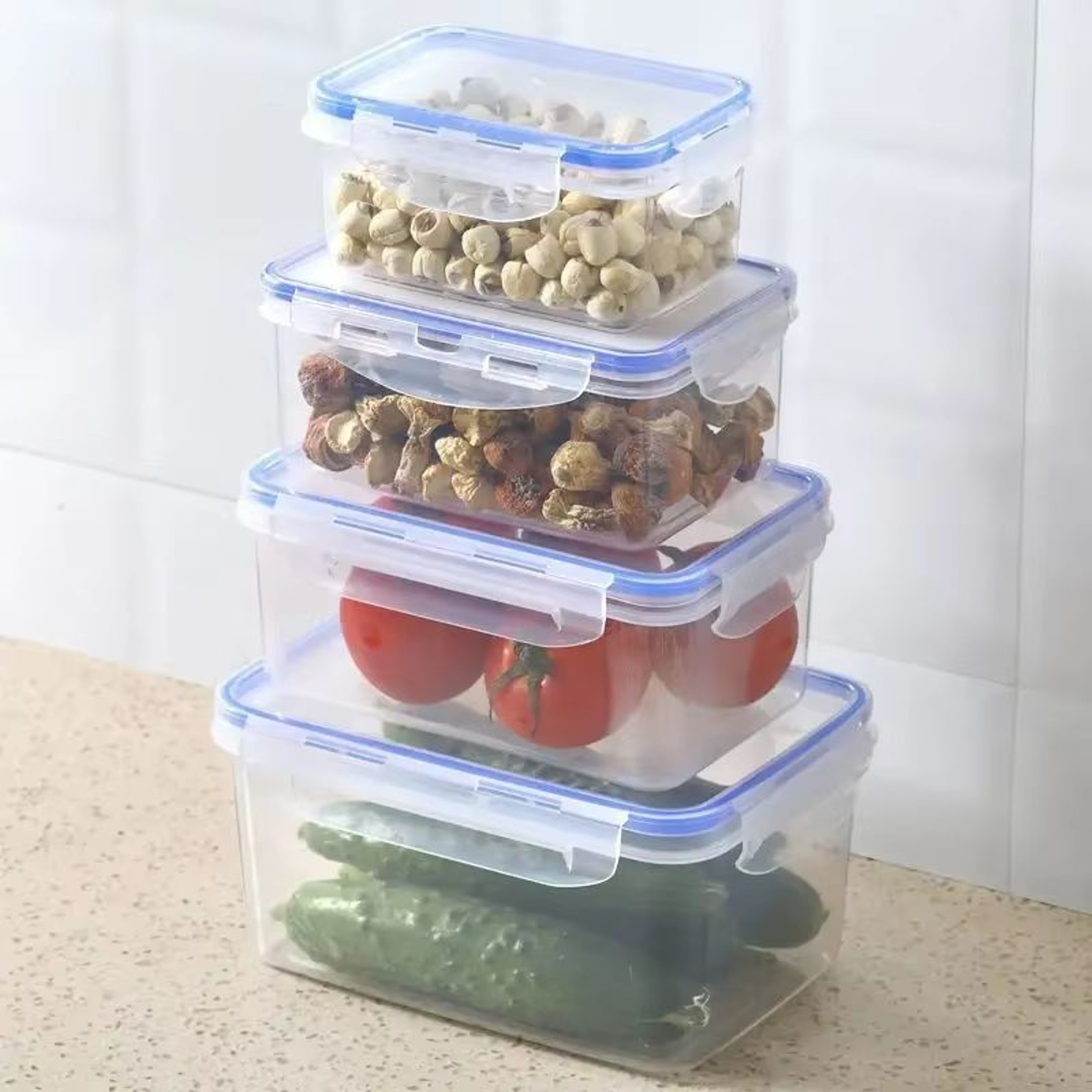 FreshVault UltraSealed Rectangular Storage Box  LargeCapacity Crisper  MicrowaveReady Lunch Box 0