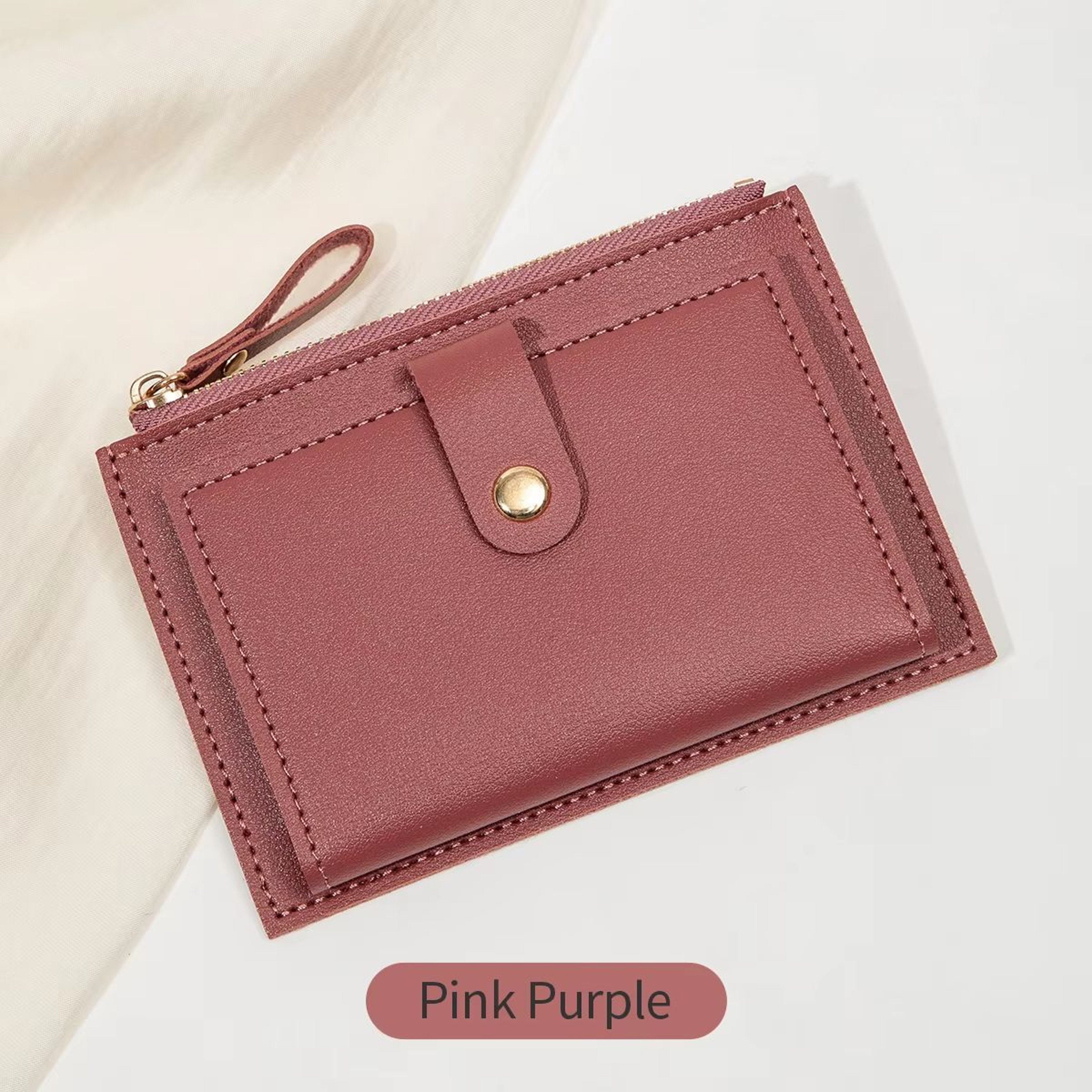 SlimStyle Minimalist Short Card Bag  UltraThin Mini PU Leather Wallet For Women 6