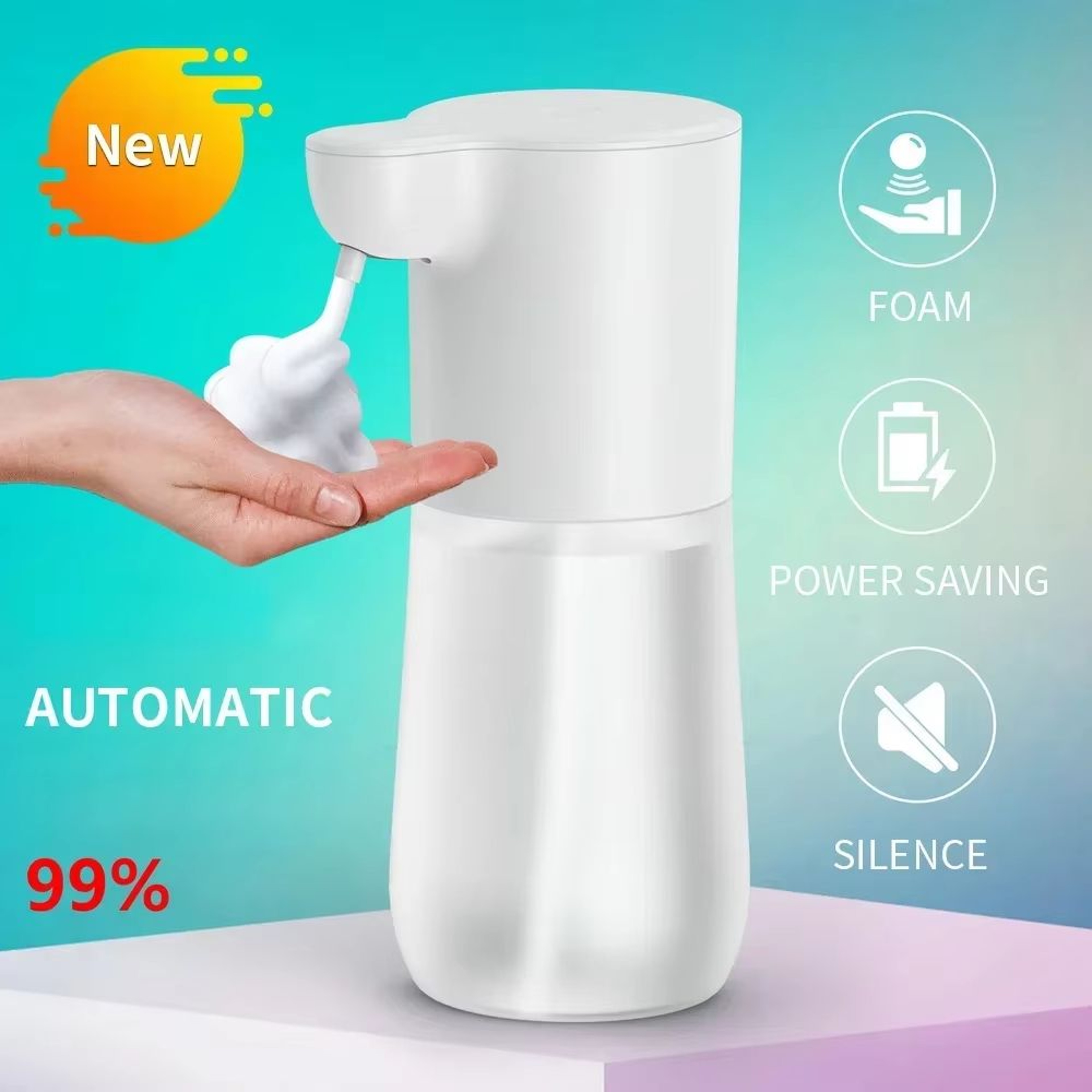 SmartFoam Touchless Foam Dispenser  USBTypeC Rechargeable Infrared Sensor Automatic Soap Dispenser 1