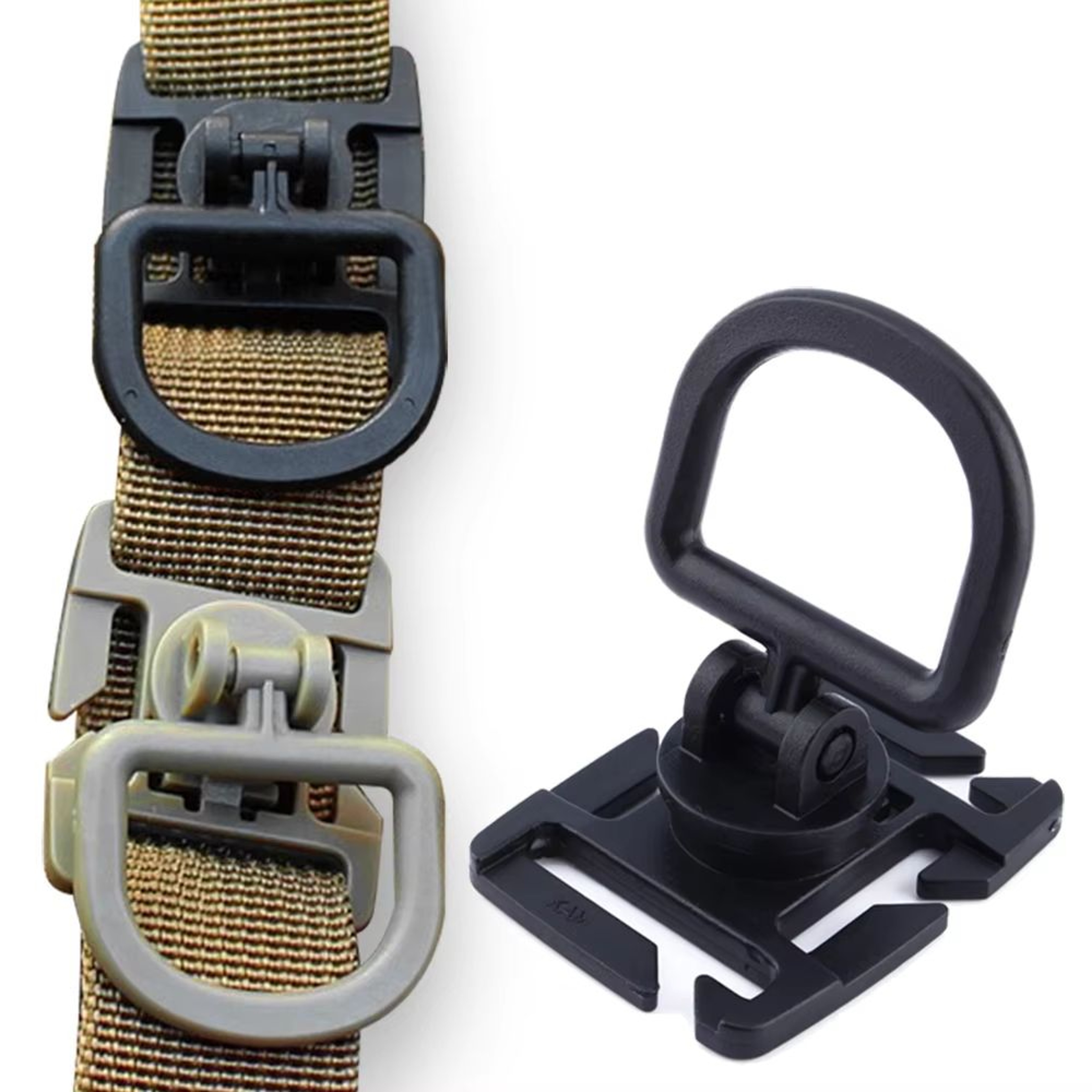 360 Tactical DRing Clips  HeavyDuty MOLLE Webbing Attachments For Backpacks Belts  Outdoor Gear 0