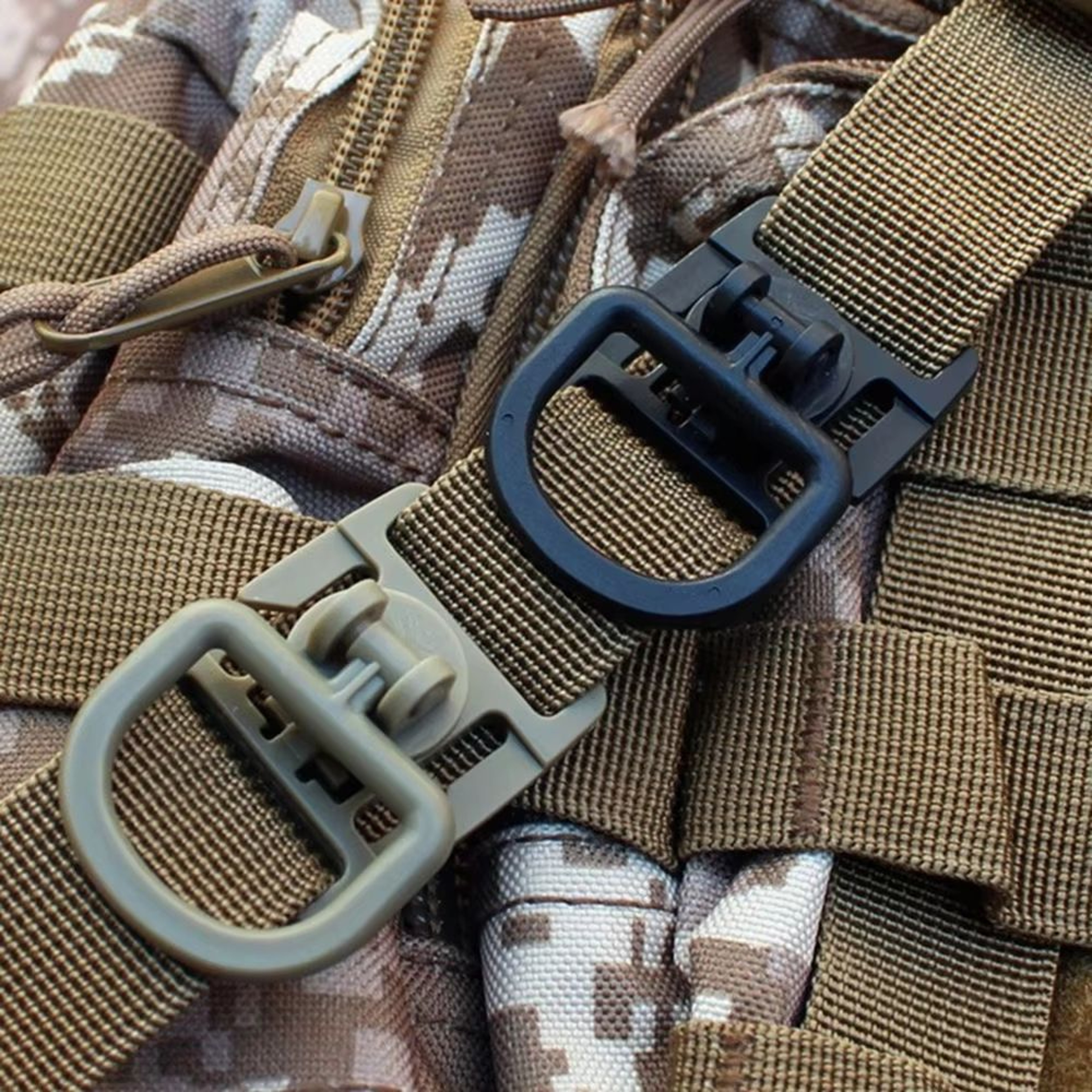 360 Tactical DRing Clips  HeavyDuty MOLLE Webbing Attachments For Backpacks Belts  Outdoor Gear 1