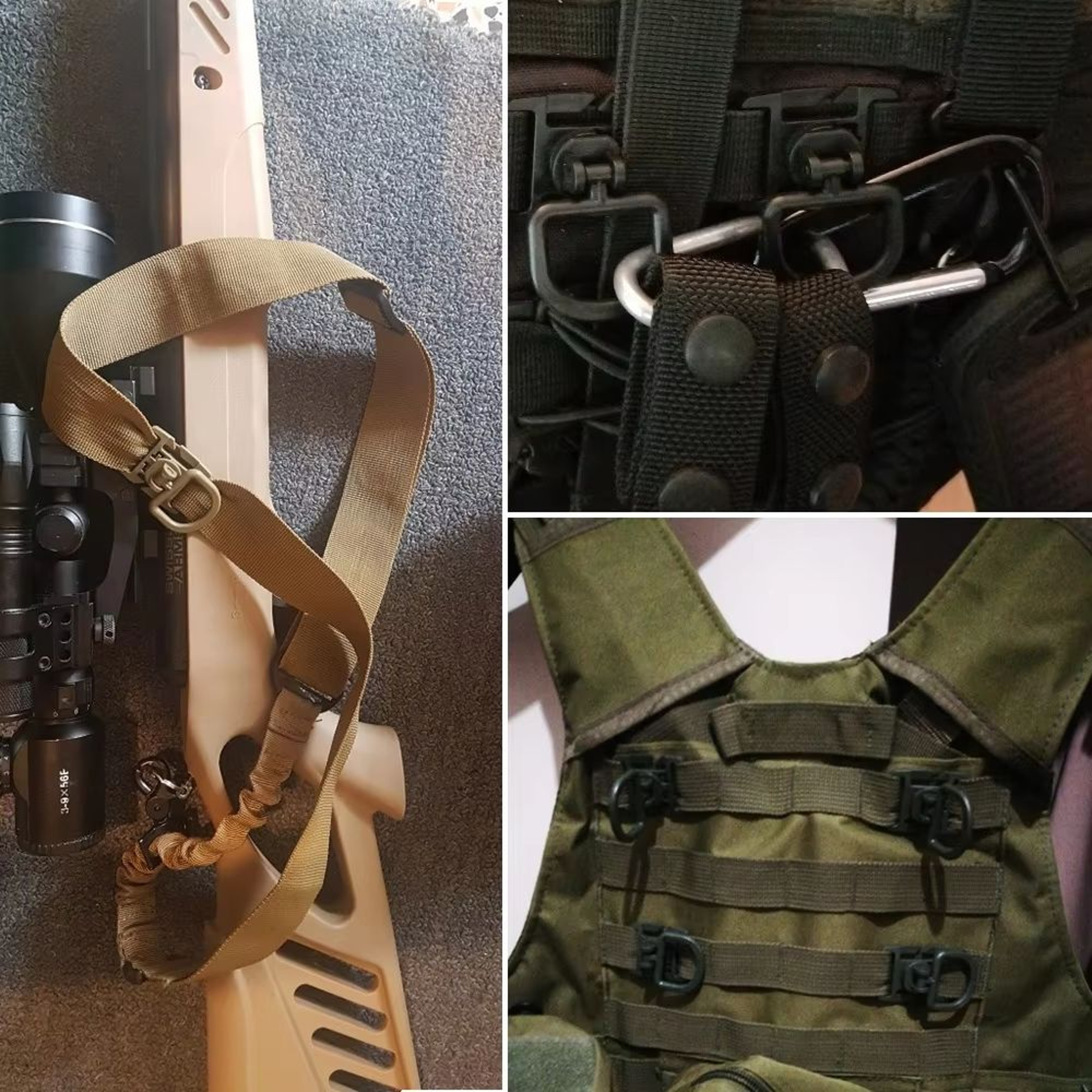 360 Tactical DRing Clips  HeavyDuty MOLLE Webbing Attachments For Backpacks Belts  Outdoor Gear 5