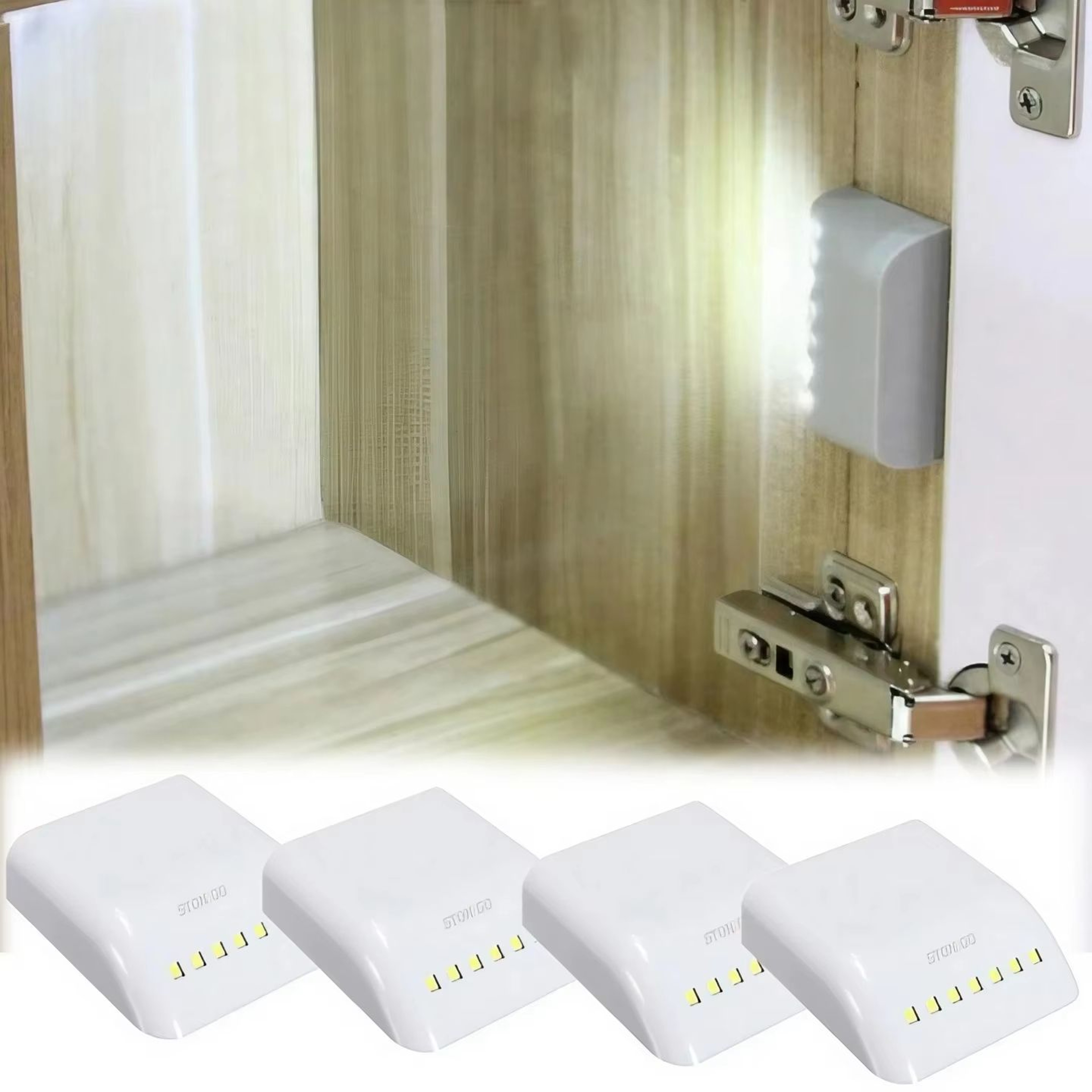 Wireless 7LED Motion Sensor UnderCabinet Light  Automatic Hinge Lamp For Wardrobe Cupboard  Closet 0