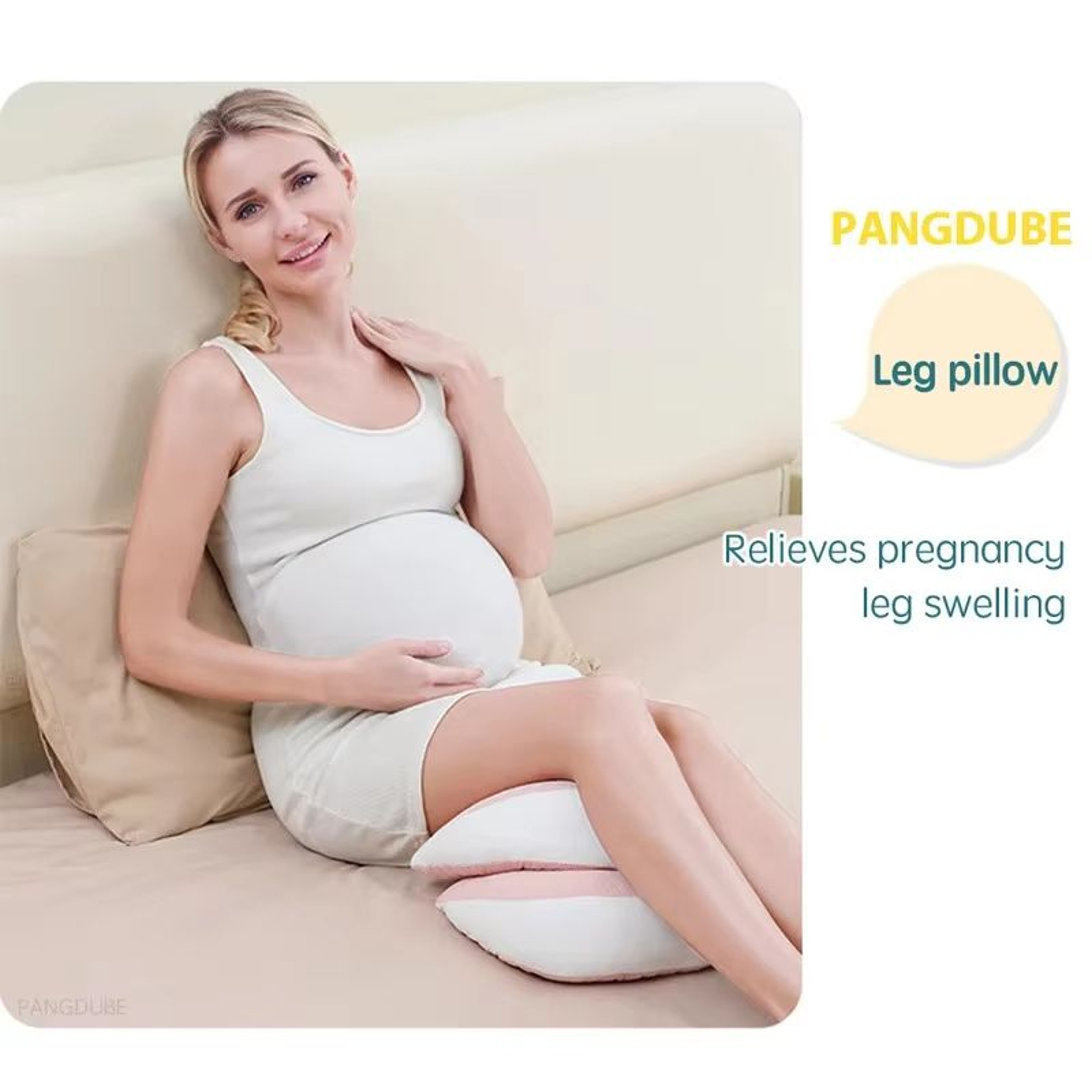 PANGDUBE Pregnancy Pillow With Free Auxiliary Pillow  Cotton Waist Support Body Pillow For Pregnant 4