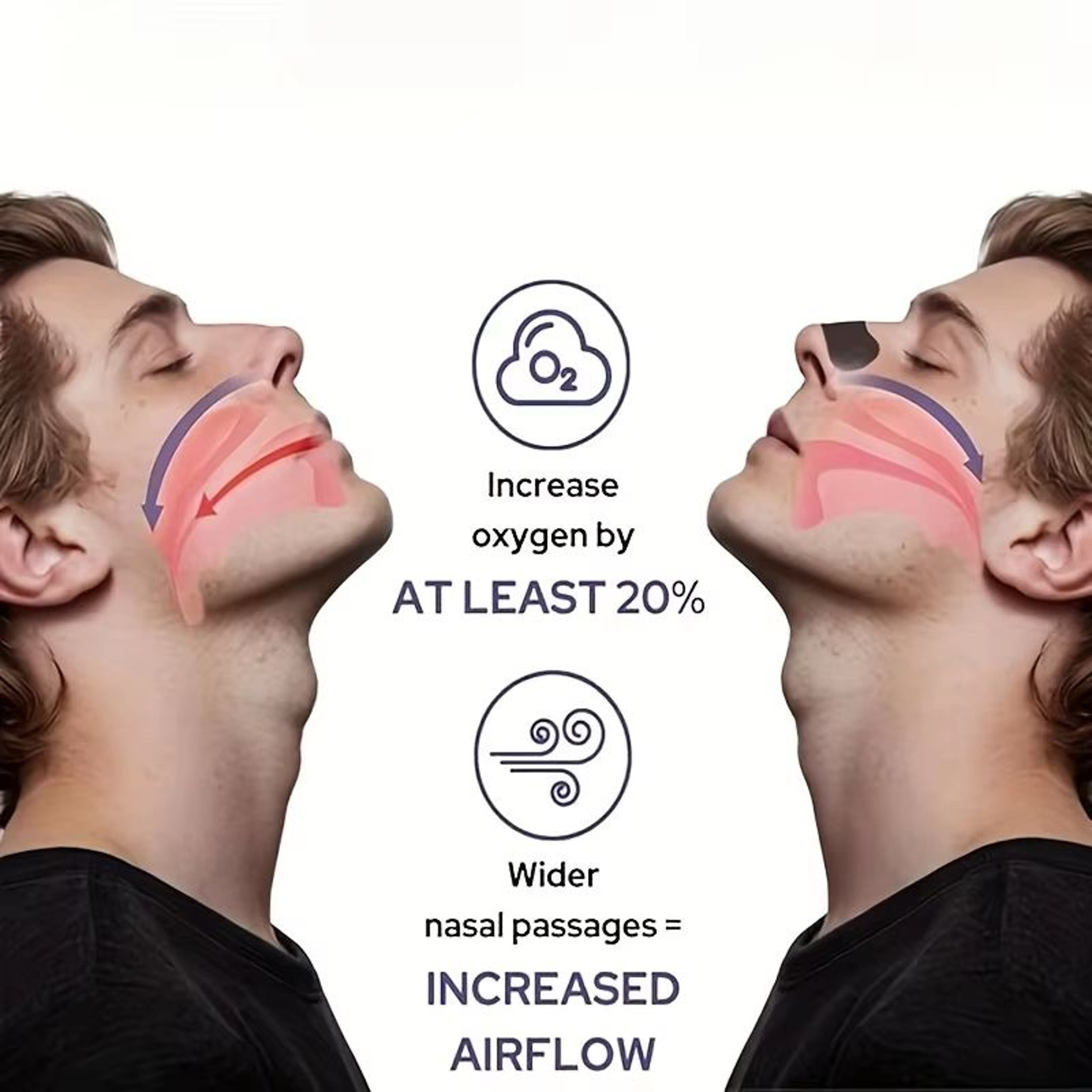 30Piece Black Adhesive Nasal Strips  ExtraLong Lasting Advanced Relief For Cough Snoring  Congestio 1