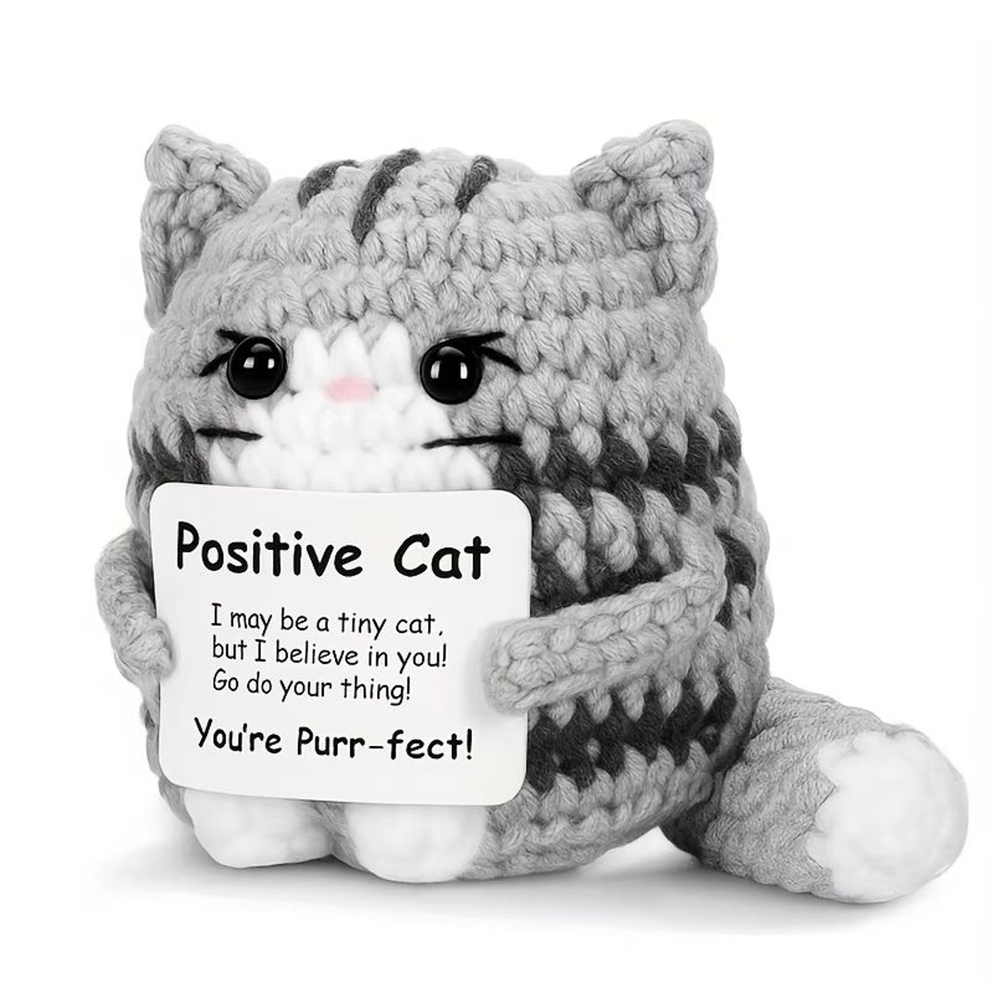 Handmade Cat Accessories With Positive Energy Cards  AnimeStyle Polyester Home Decor Gift 0