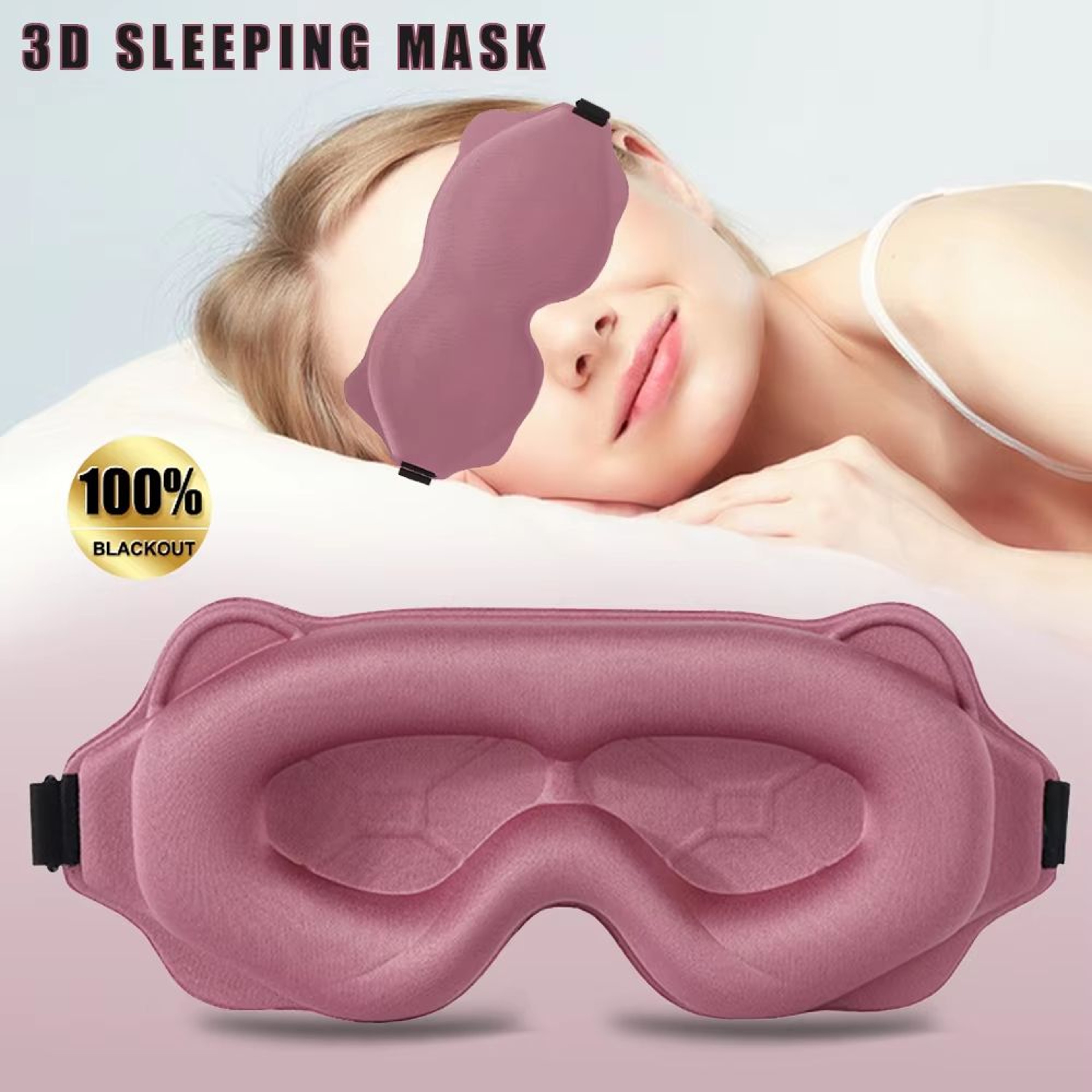 3D Sleeping Mask Block Out Light  Soft Padded Sleep Mask For Eyes  Slaapmasker Eye Shade Blindfold  0