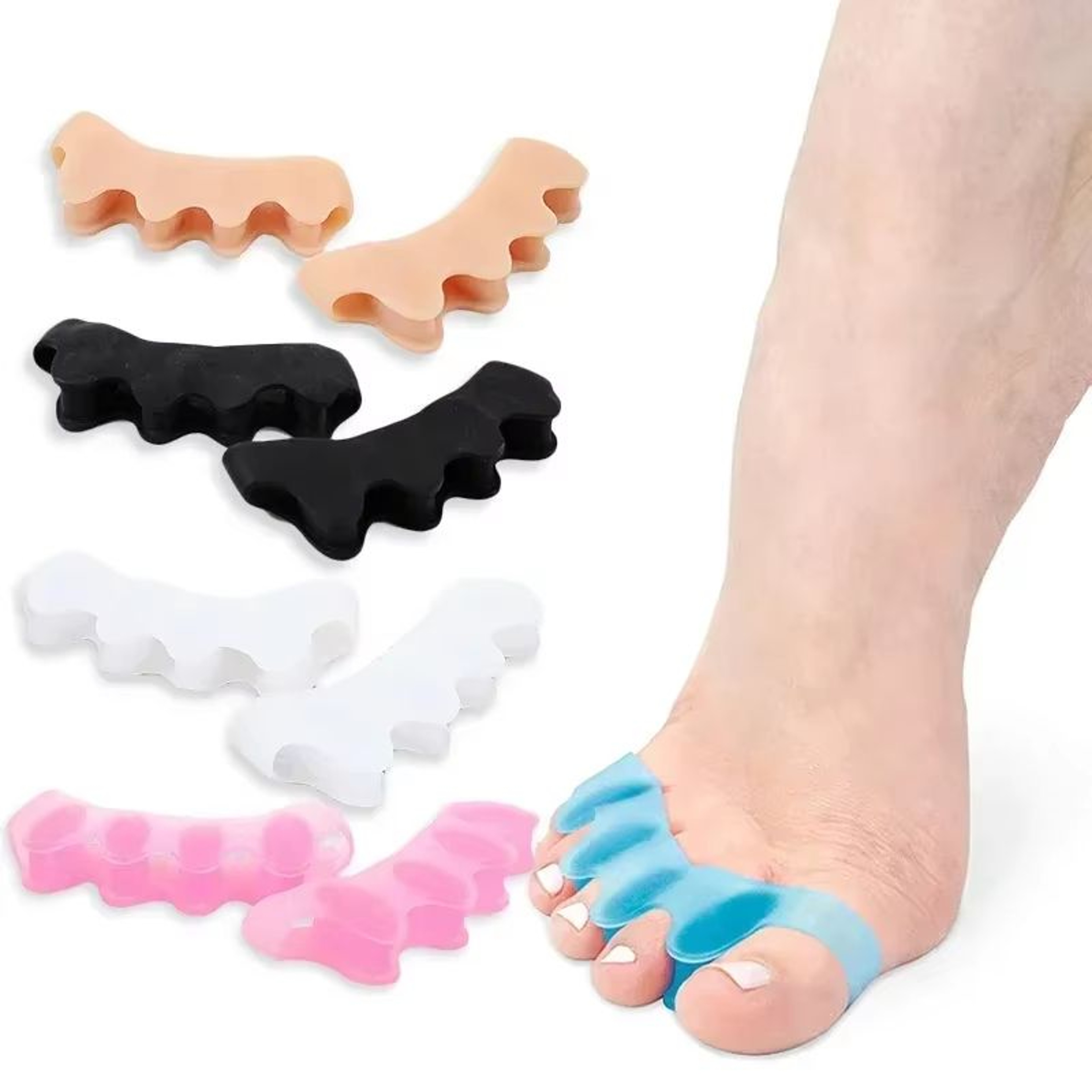 Silicone Toe Separator Finger Spacer  Flexible Toe Straightener For Hammer Valgus  Foot Care 0