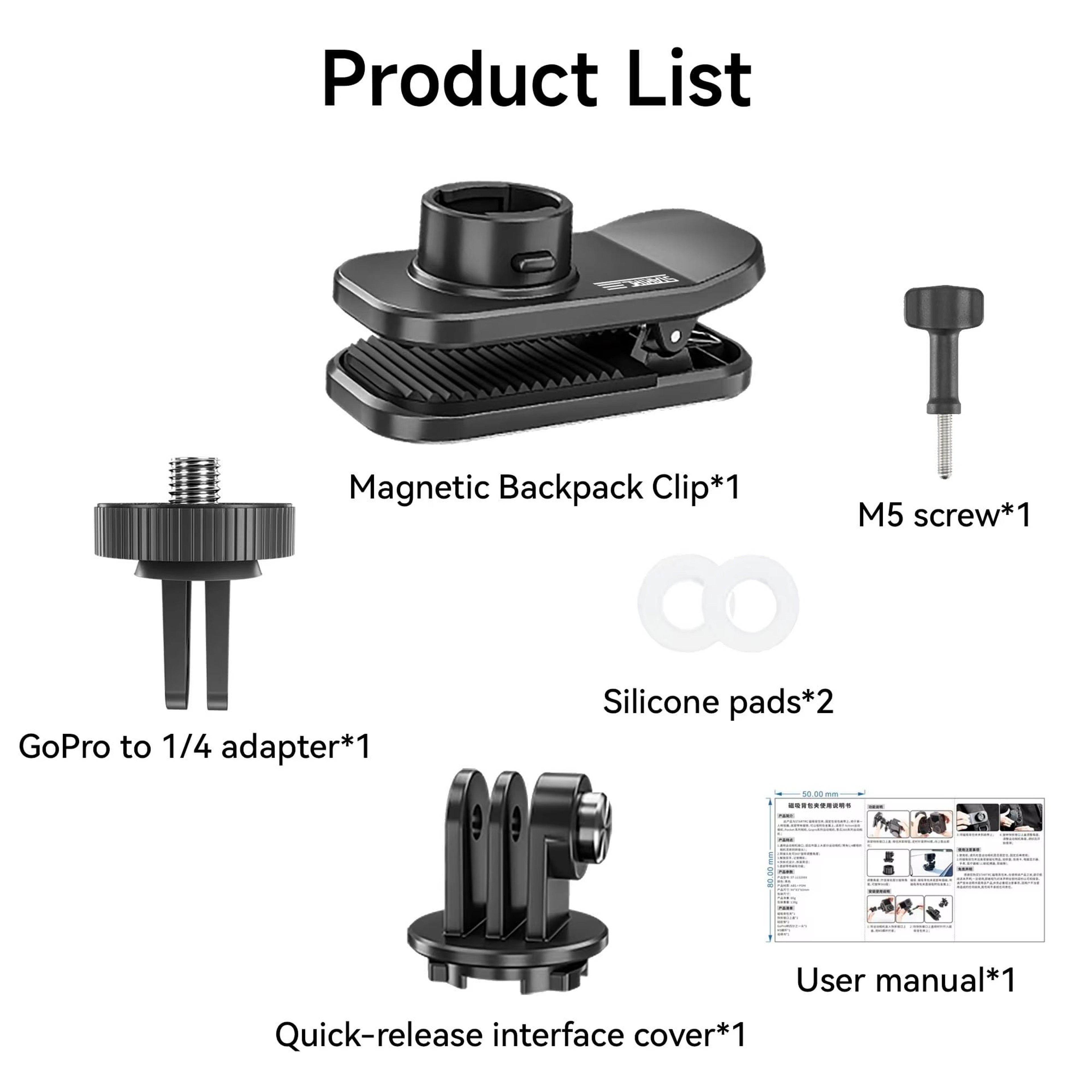 360 Pro Backpack Mount Clip For DJI Osmo Pocket 3 1