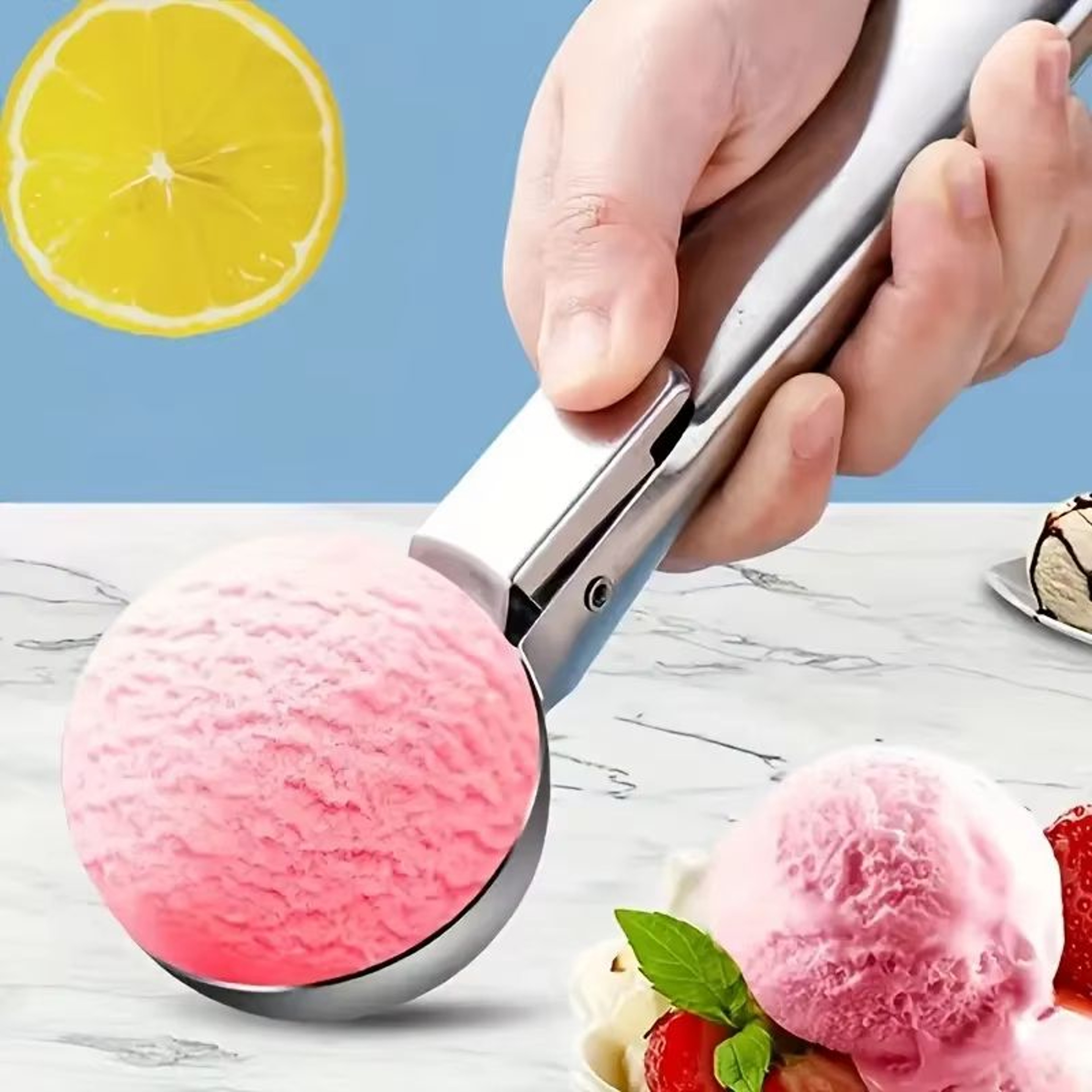 Premium Stainless Steel Ice Cream Scoop  Fruit Scoop  Multifunctional Kitchen Serving Tool 0